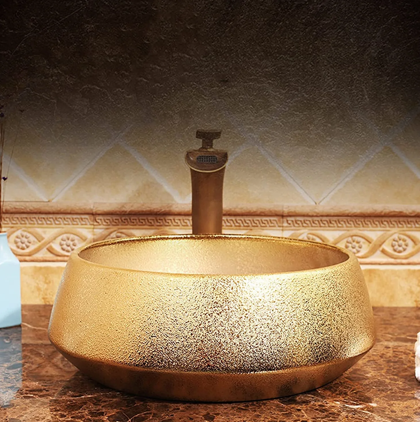 Umywalki Nablatowe, Umywalki Łazienkowe Nablatowe, Hotelowe, Okrągłe Ceramiczne Umywalki Nablatowe, Porcelanowe Umywalki Nablatowe, Umywalki Artystyczne Do Toalety, Szafk,F-One Size
