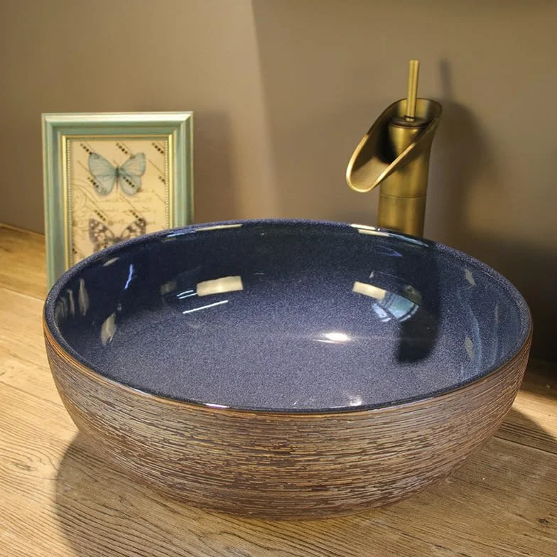 Umywalka Łazienkowa, Umywalka Ceramiczna, Umywalka Retro, Umywalka Okrągła, Umywalka Ceramiczna Nablatowa, Umywalki Łazienkowe, Umywalki Nablatowe, Rozmiar Uniwersalny