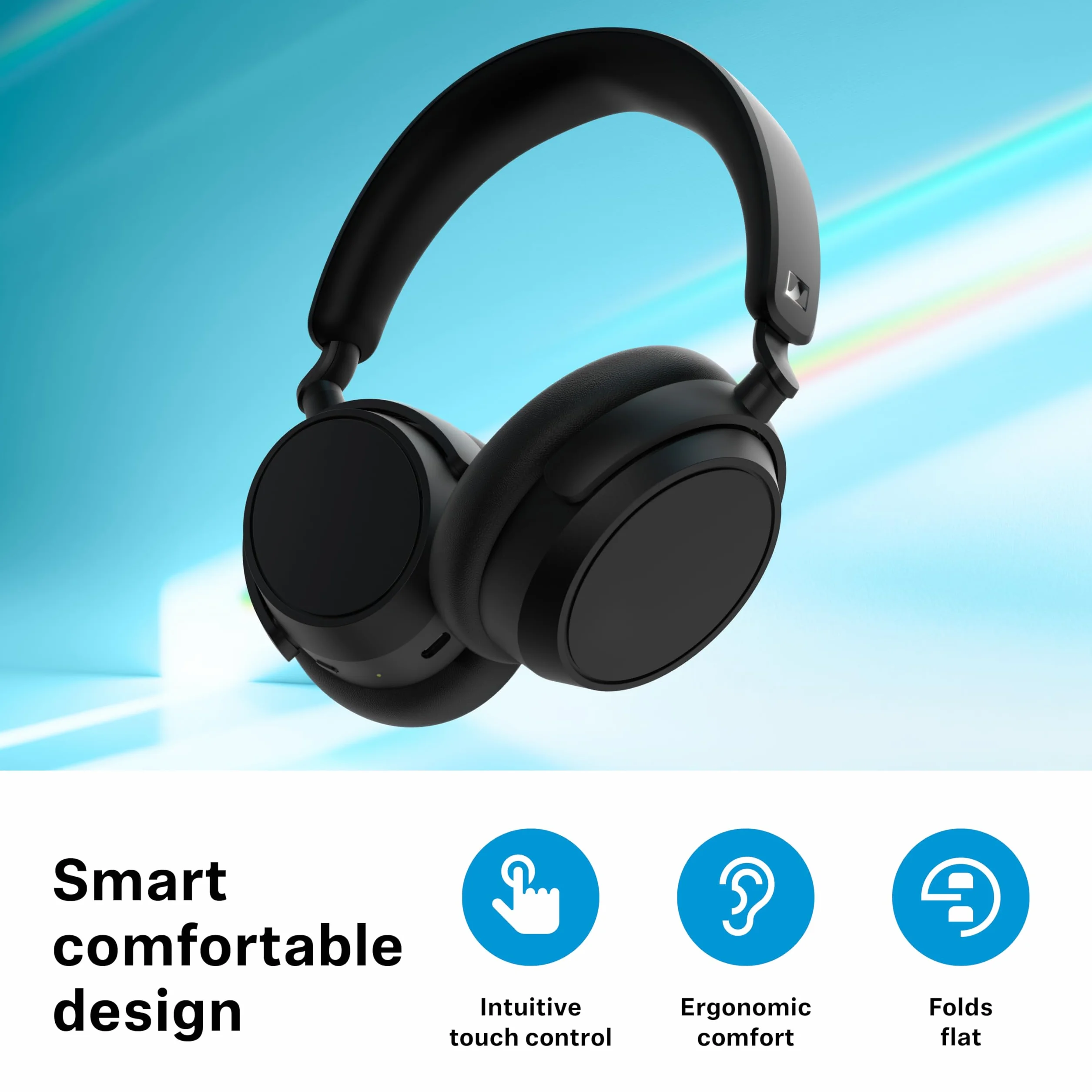 Sennheiser ACCENTUM Plus Bezprzewodowe słuchawki Bluetooth 50h Adaptive Hybrid ANC czarne