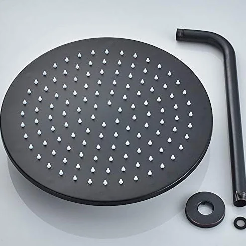 Czarny Termostatyczny Zestaw Baterii Wannowo-Prysznicowych Z Wbudowanym Termostatem, Obrotowa Wylewka Wannowa, Bateria Prysznicowa Do Łazienki,12 Inch Set-A