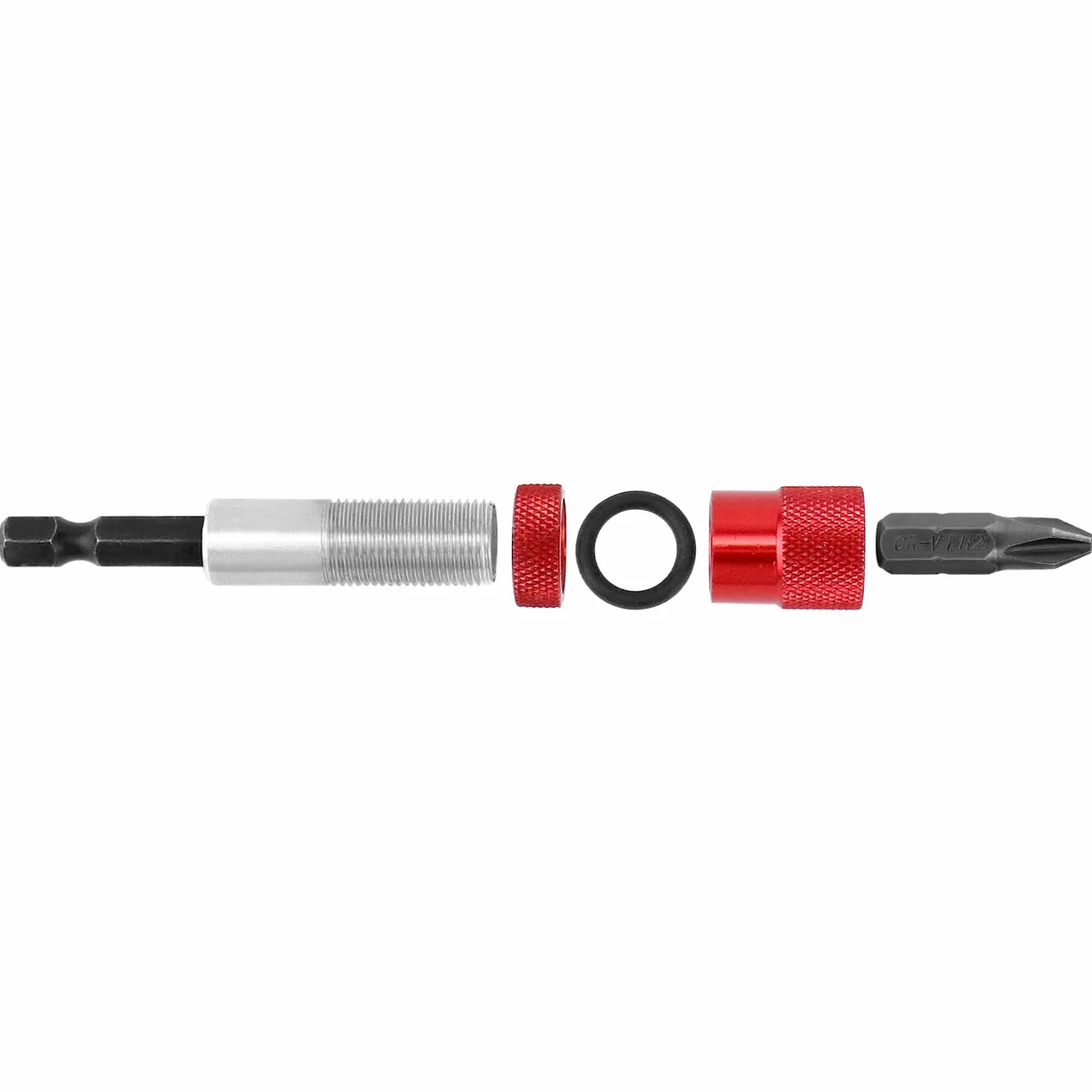 QWORK® 2 szt. Magnetyczny uchwyt na bity uchwyt do szybkiej wymiany bitów z chwytem sześciokątnym 1/4 cala z 2 x wkrętak do płyt gipsowo-kartonowych PH2