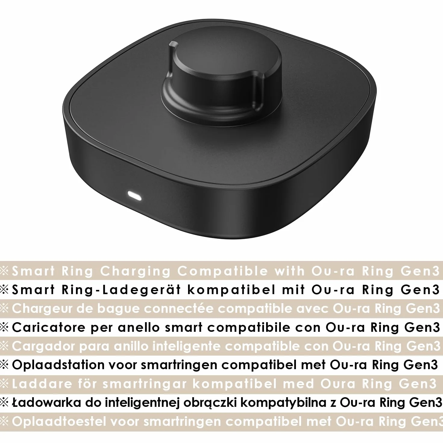 Ładowarka Smart Ring rozmiar 7 – kompatybilna z Oura Ring Gen3, stacja dokująca USB C