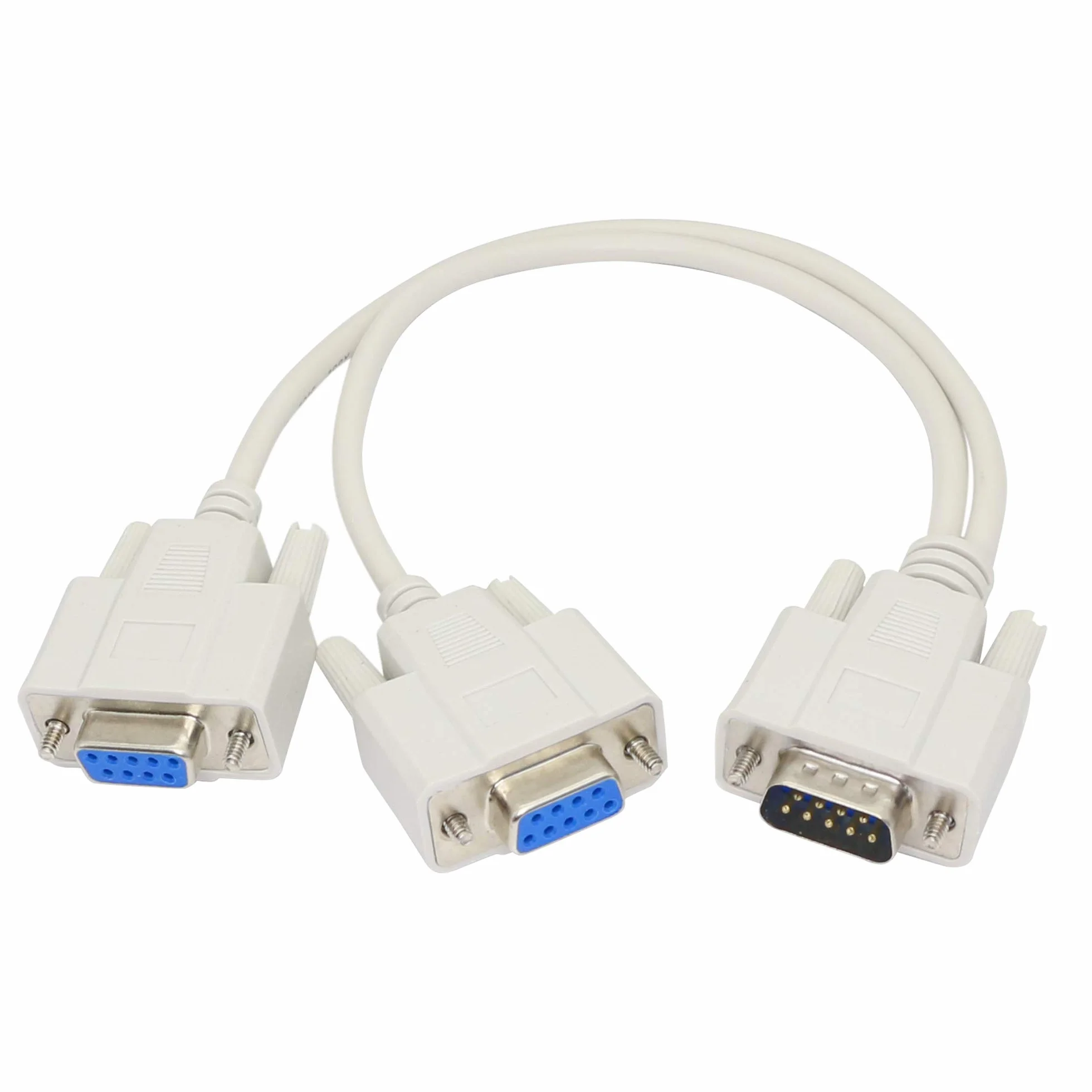 Kabel rozdzielający DB9 Y 30 cm 1 męski na 2 żeński RS232 rozdzielacz adapter KANGPING