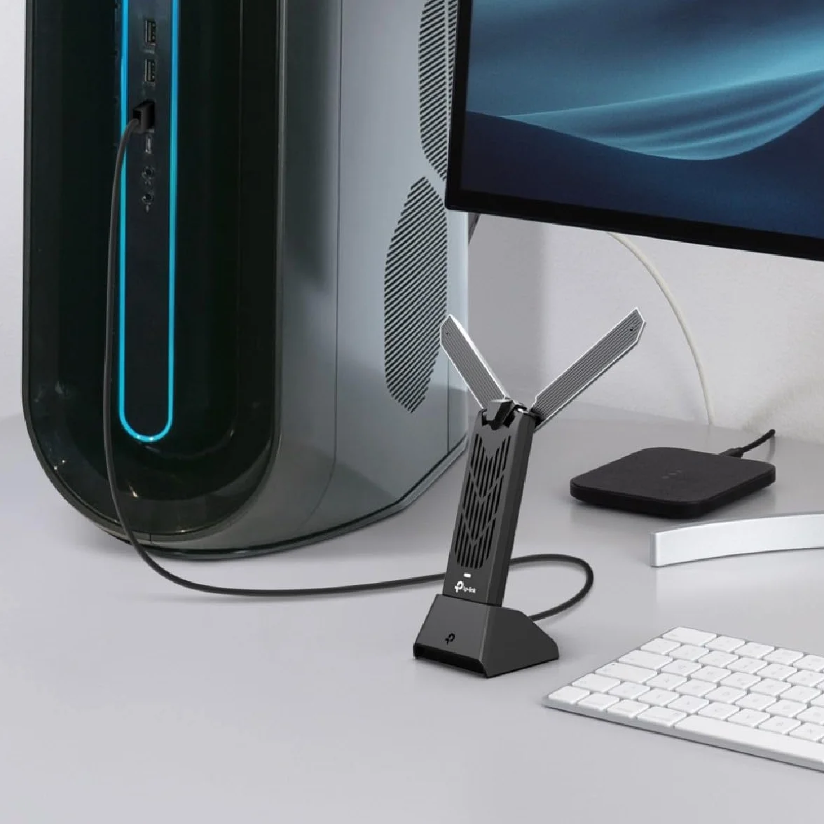 TP-Link Archer TBE400UH BE6500 Wi-Fi 7 Adapter USB Trójzakresowy 6 GHz 5 GHz 2,4 GHz USB 3.0 WPA3 Windows 10/11