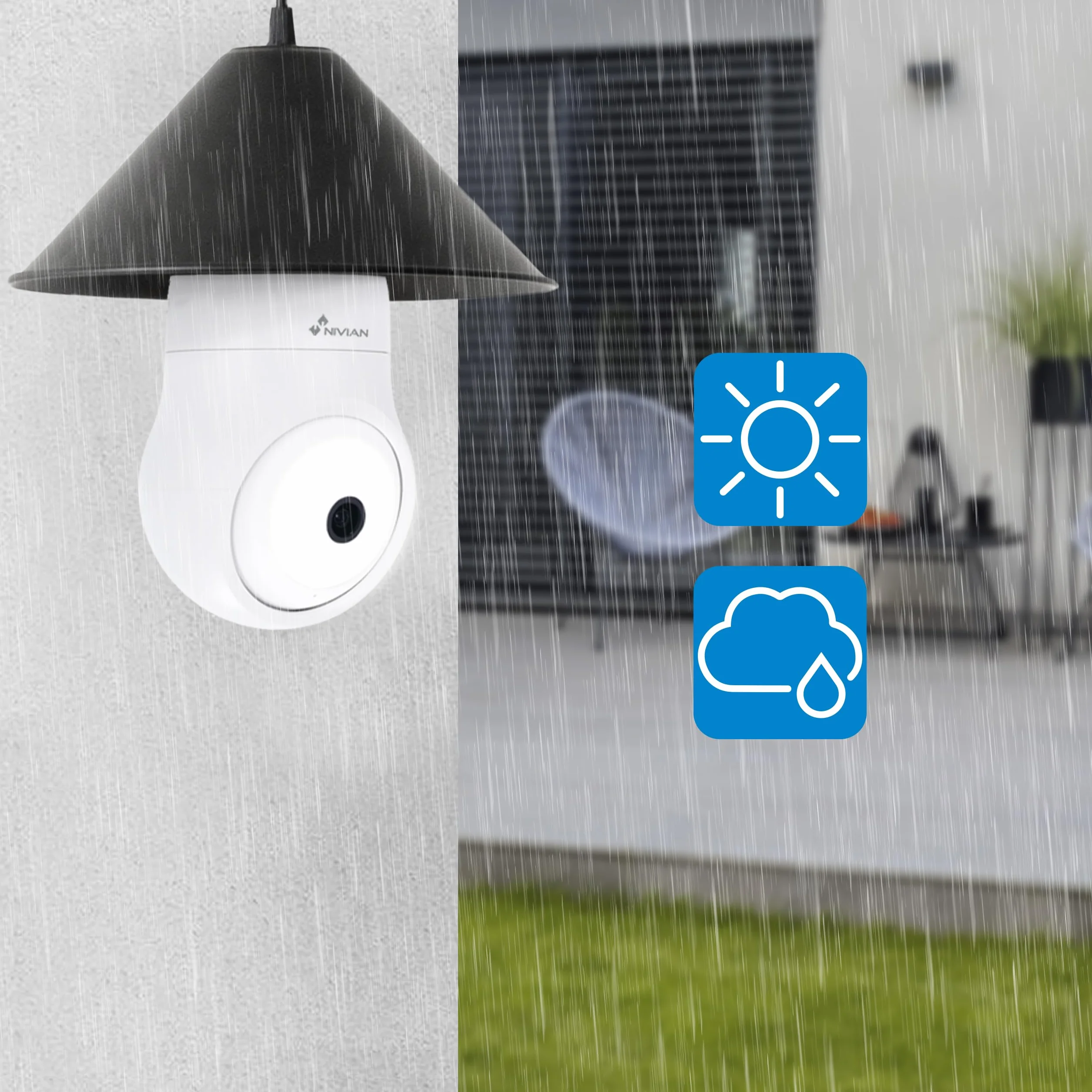 NIVIAN -Kamera monitorująca Wifi Typ żarówki E27-2K 360 ° ruchu- Dwukierunkowy dźwięk-Rozpoznawanie i śledzenie człowieka-Noktowizor 10m-Kompatybilny z Alexa i Google Home–Aplikacja Tuya