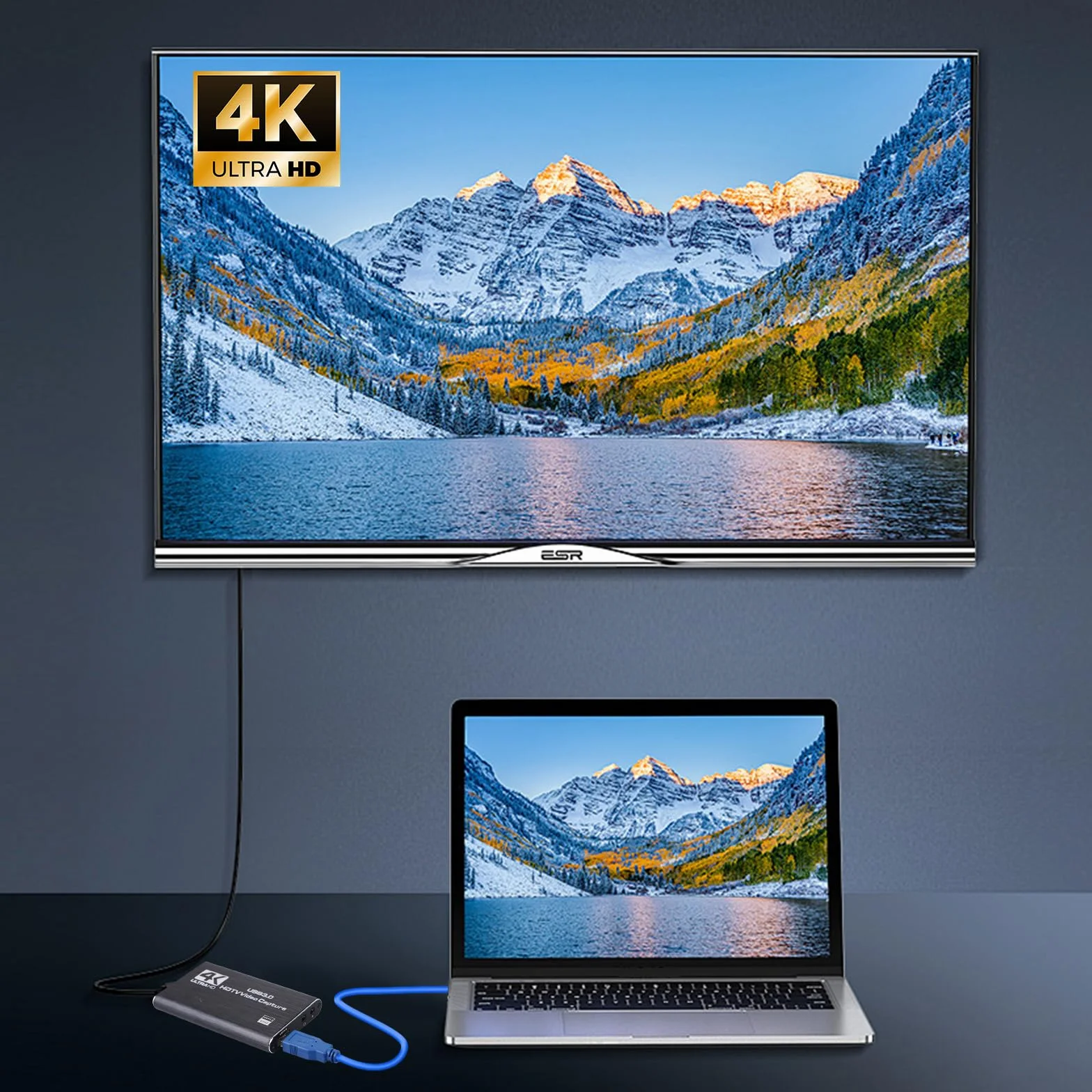 Karta przechwytywania 4K HDMI USB 3.0 z Loop-Out 1080P 60FPS do PS5 Xbox Switch OBS