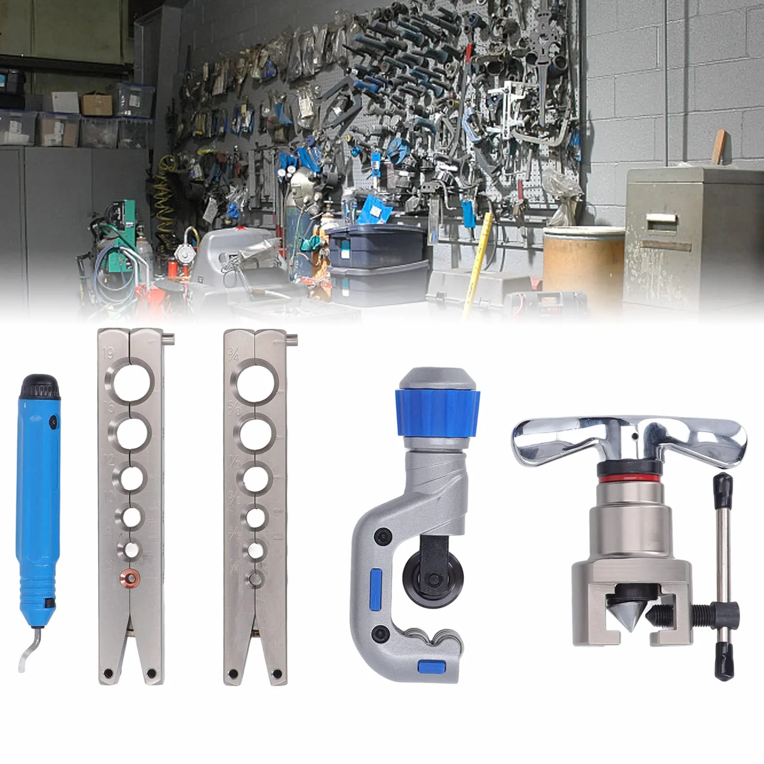 Zestaw Narzędzi do Ciężkiego Kielichowania, Zestaw Narzędzi do Kielichowania, Ręczne Narzędzie do Kielichowania Mimośrodowy Ekspander do Rur Zestaw Ciężkich Narzędzi do