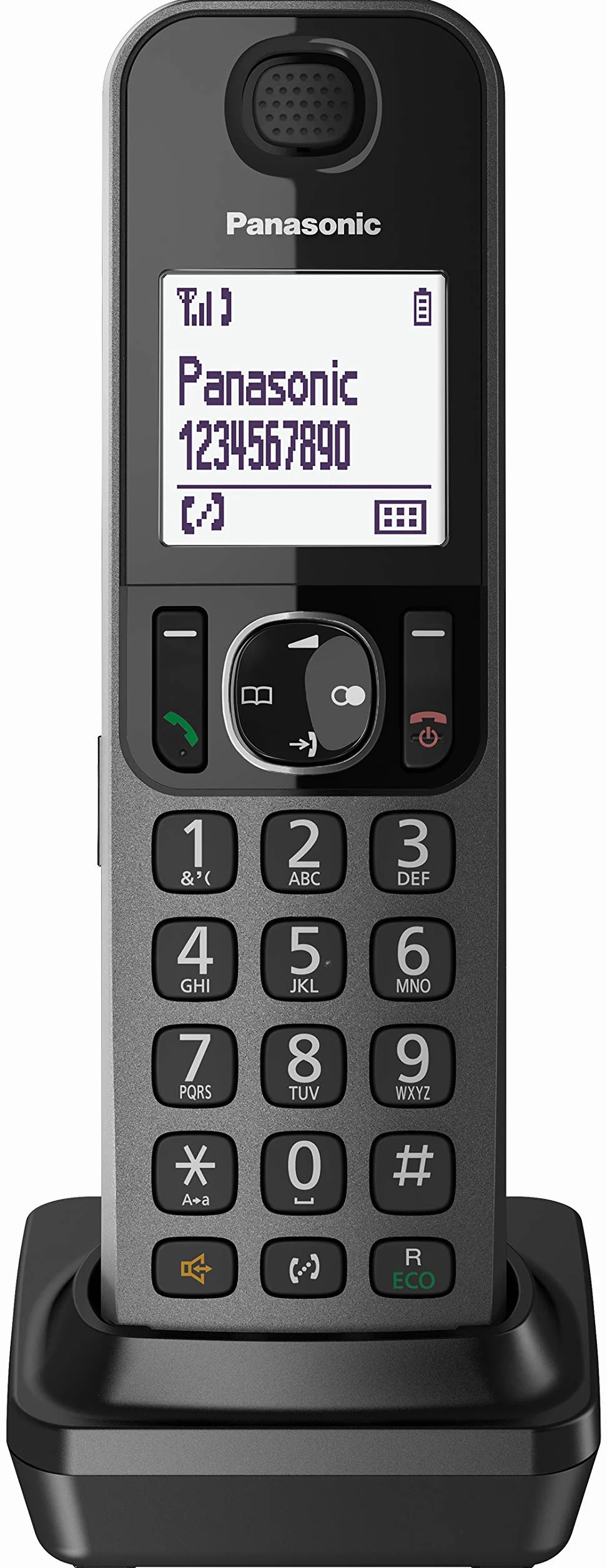 Panasonic Telefon Stacjonarny Czarny 16,3 x 22,2 x 10,3 cm