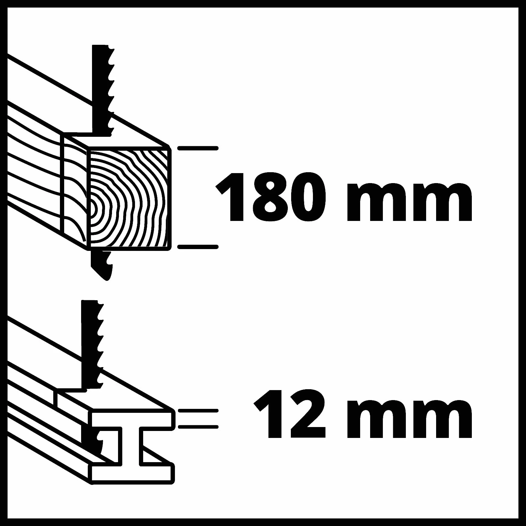 Einhell Akumulatorowa piła uniwersalna TE-AP 18/26 Li-Solo Power X-Change (18V, wysokość podnoszenia 26 mm, głębokość cięcia 18 cm w drewnie, w tym ostrze, bez akumulatora i ładowarki)