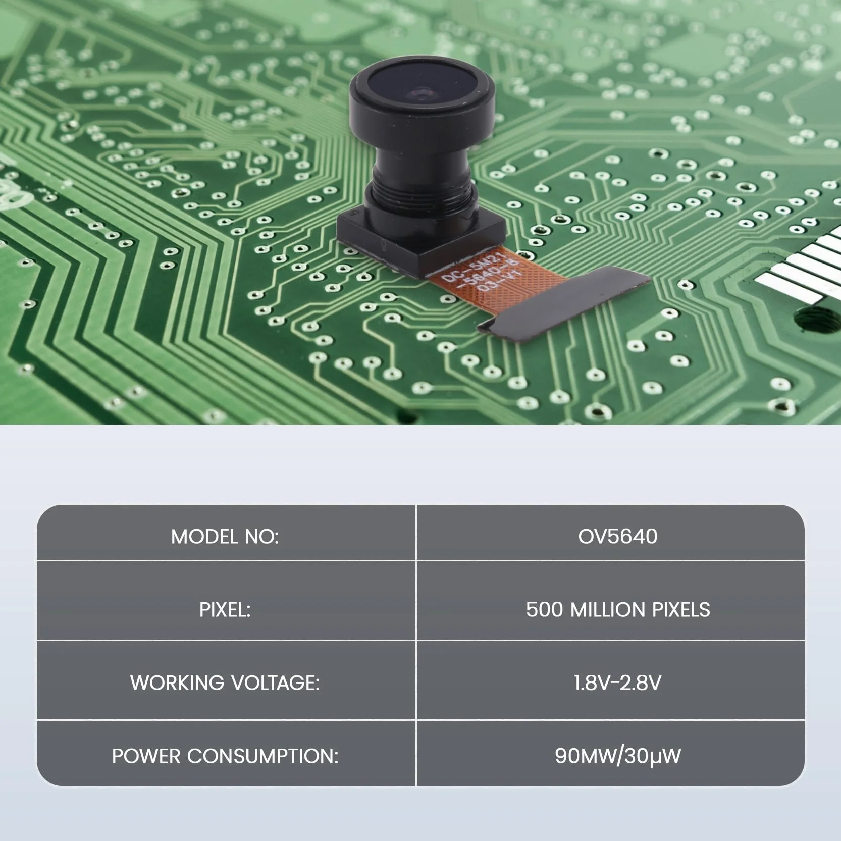 OV5640 moduł kamery do ESP32-CAM Soft Board 5 milionów pikseli High Definition, autofokus 24-pinowy odstęp 0,5 mm, łatwa instalacja, łatwy w obsłudze (C)