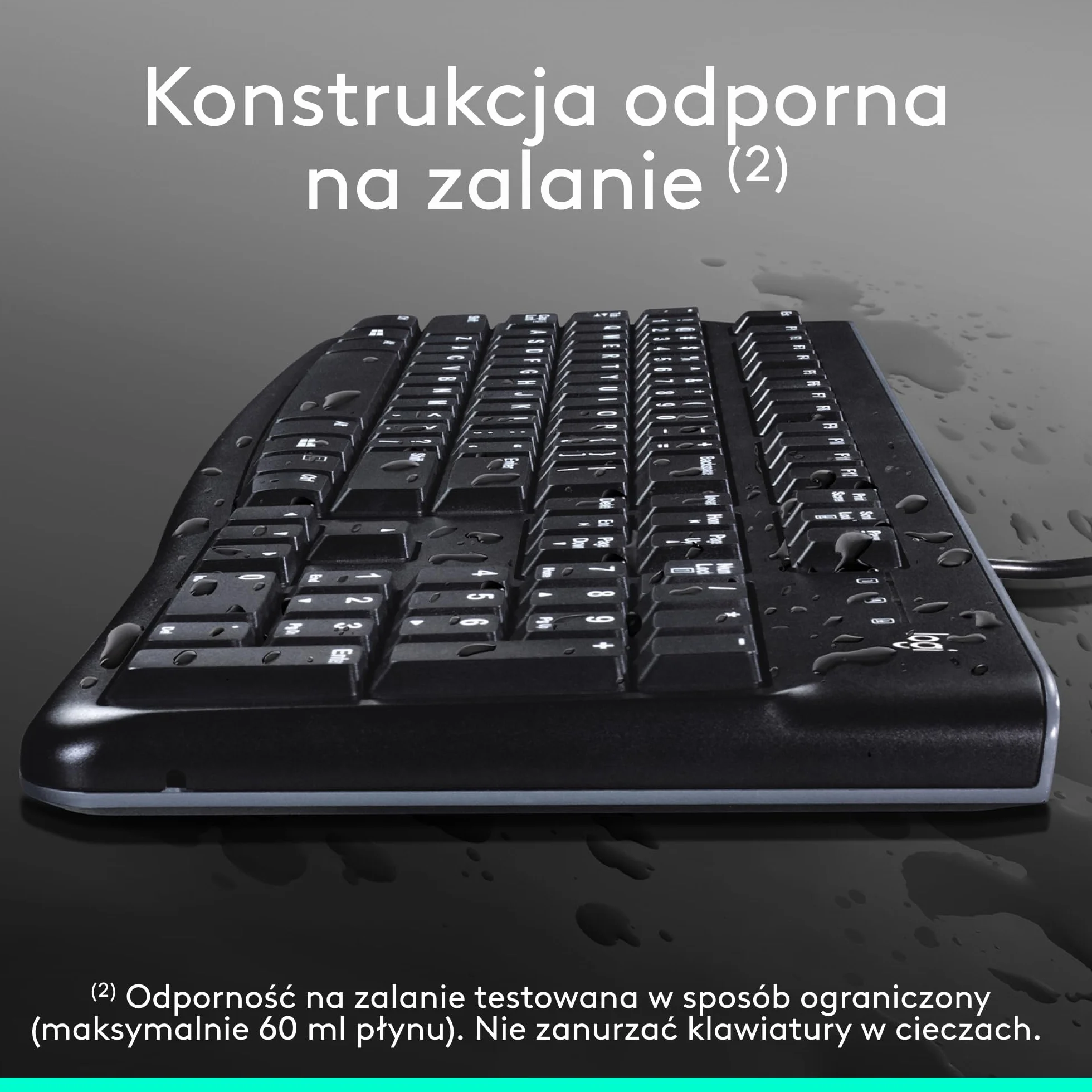 Logitech MK120 Przewodowa Klawiatura i Mysz Combo, Optyczna Mysz, Pełnowymiarowa Klawiatura, USB Plug-and-Play, Czarny