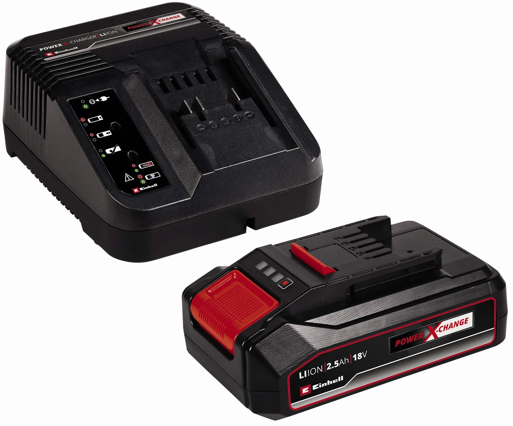 Einhell Impaxxo 18/230 Klucz Udarowy, Czerwony/Czarny, 16.8 x 6.6 x 20.1 cm & Einhell Pxc Starter Kit Akumulator, Czarny, ‎10 x 15 x 11,3 cm; 820 g
