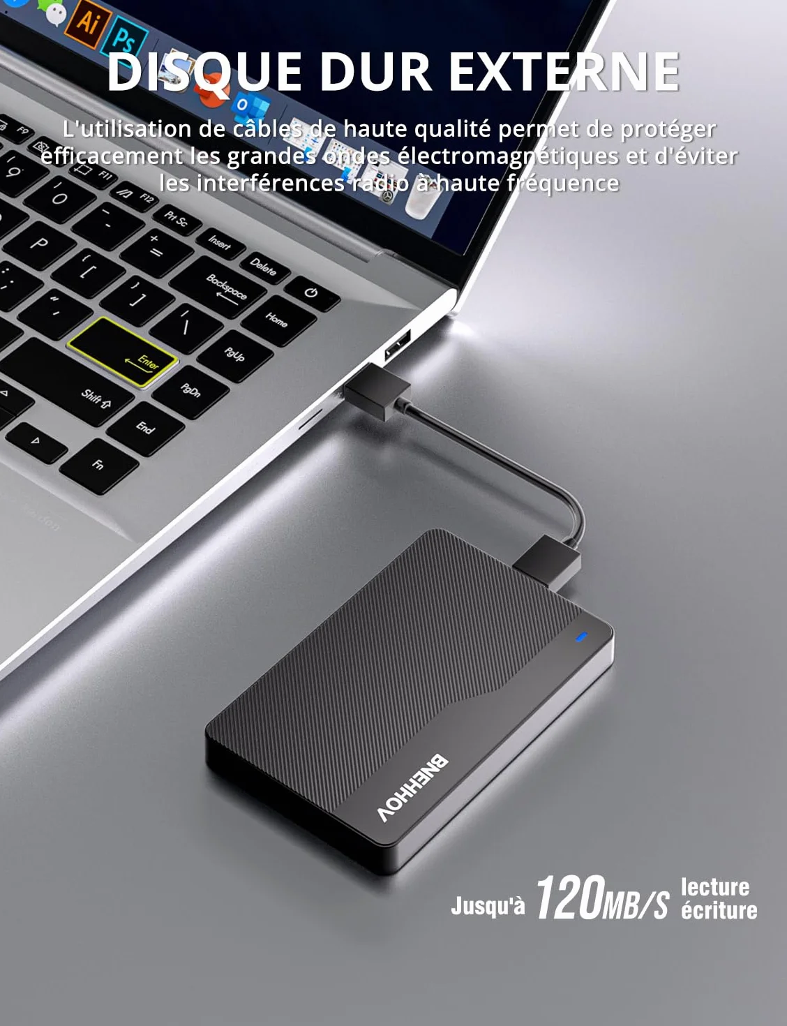 Przenośny Dysk Twardy Ultra Slim 500GB HDD USB 3.0 SATA
