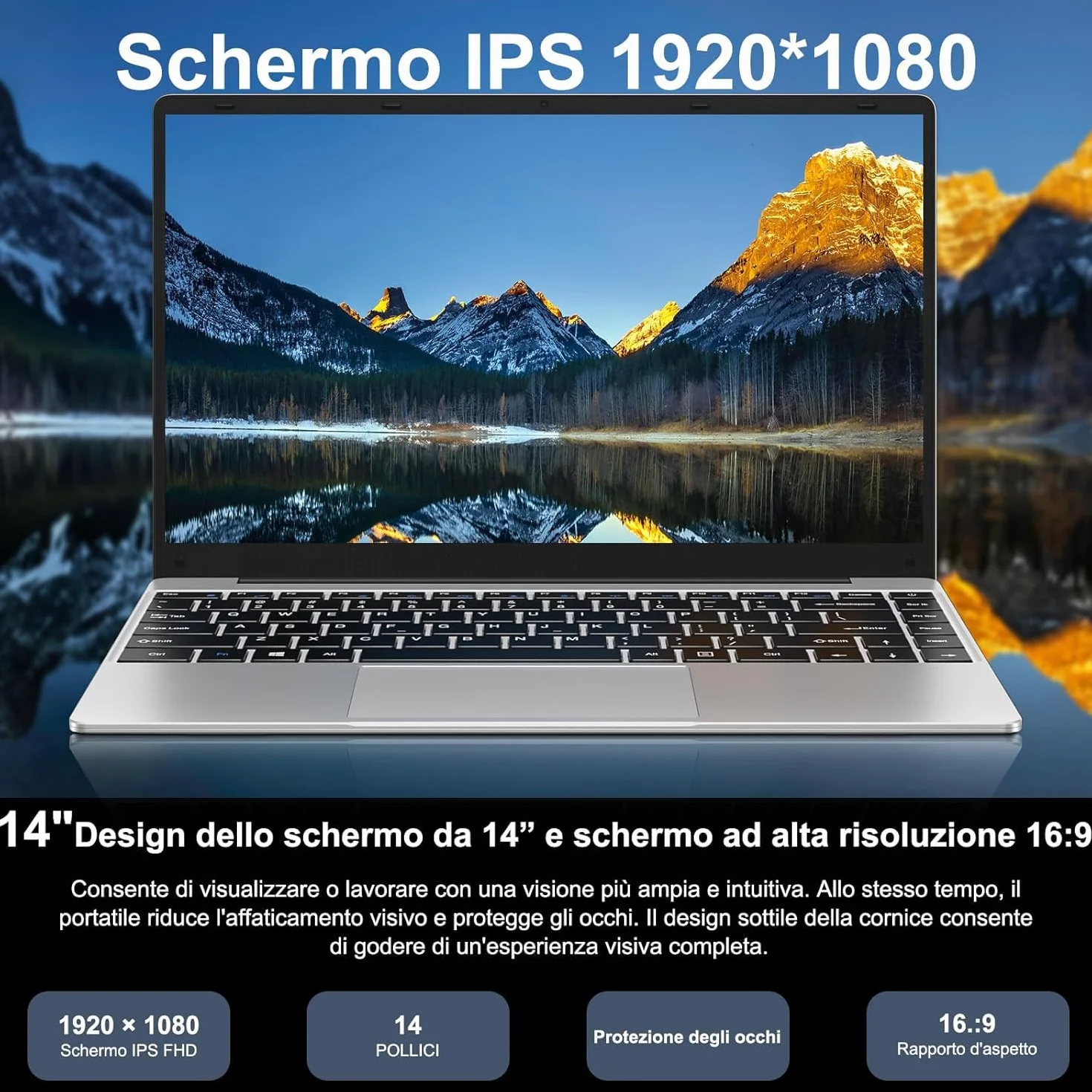 bvate Przenośny komputer 14 cali Win 11 256 GB ROM Celeron N4020 2,4G+5G WiFi 2,8 GHz SSD 1TB 4.2 USB HDMI włoska klawiatura bezprzewodowa mysz