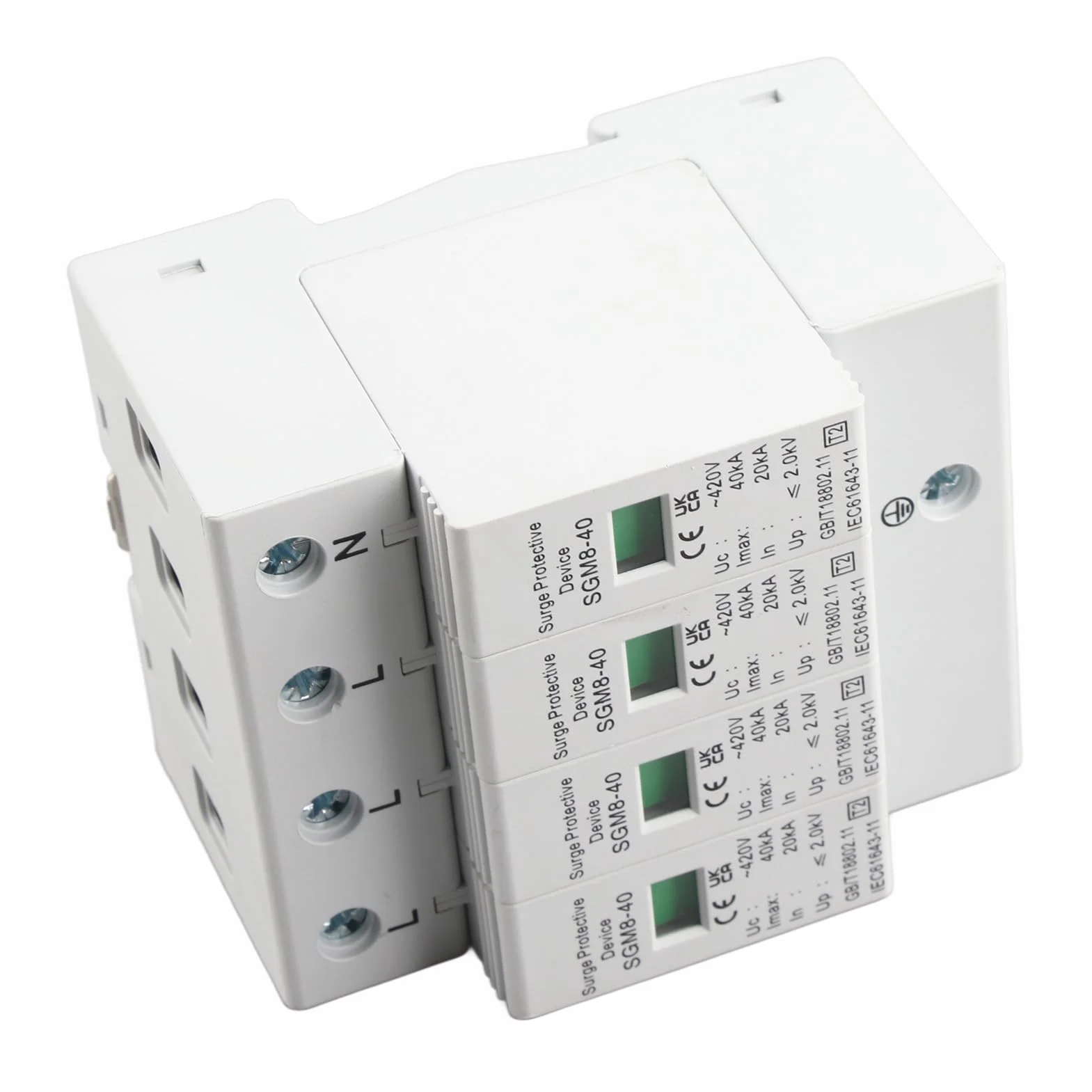 Ochronnik przeciwprzepięciowy 4P 40KA 220V szyna DIN
