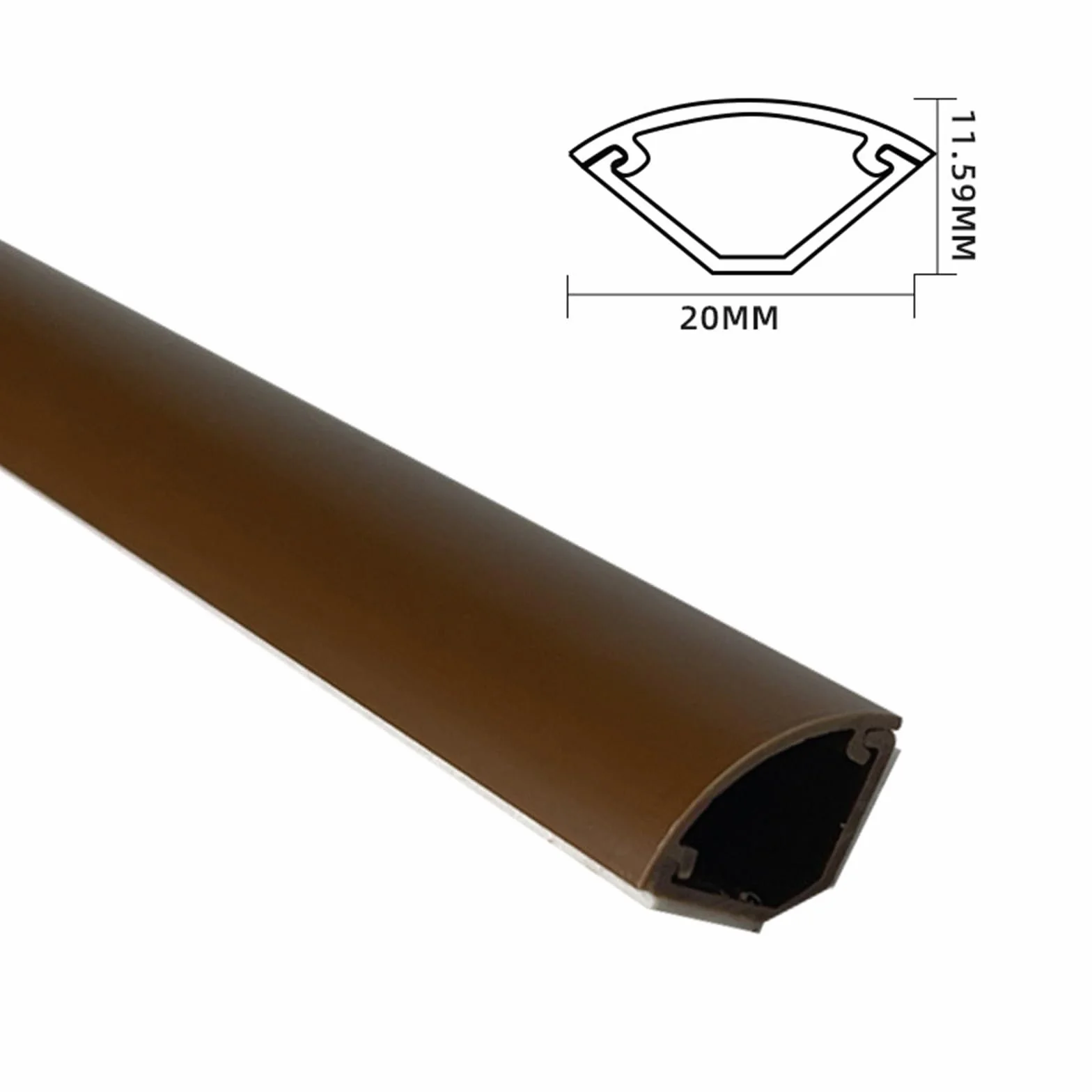 Zestaw kanałów kablowych, Samoprzylepna listwa kablowa kwadratowa 1m wielokolorowa do domowego biura(Grey)