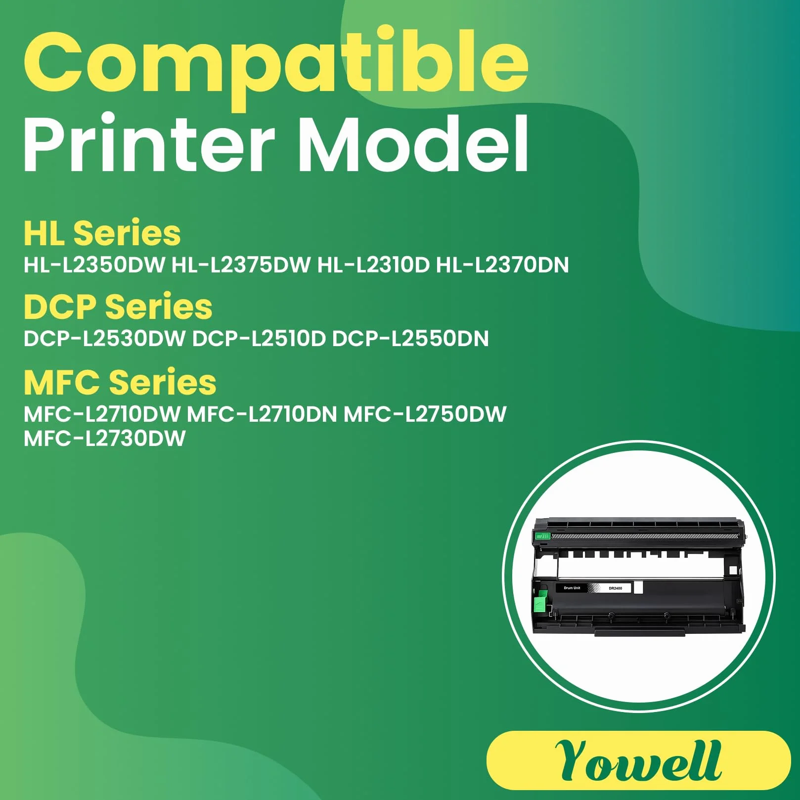 Yowell DR2400 bęben kompatybilny z Brother DR-2400 TN-2420 do MFC L2710DW HL-L2350DW