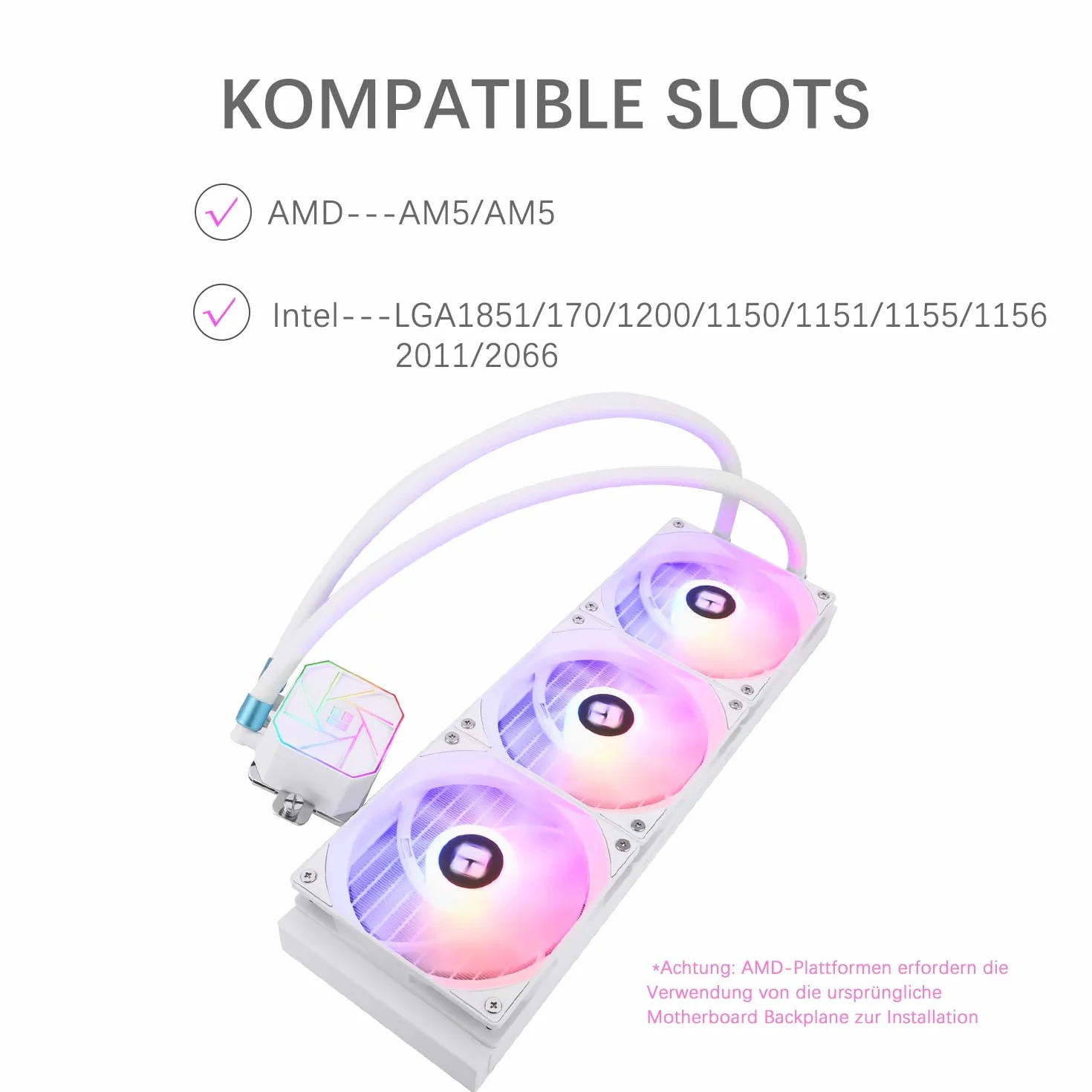 Thermalright Aqua Elite 360 biały V3 chłodzenie wodne CPU AIO 360mm ARGB 3x120mm AM5 AM4 LGA1851/1700/115X/1200