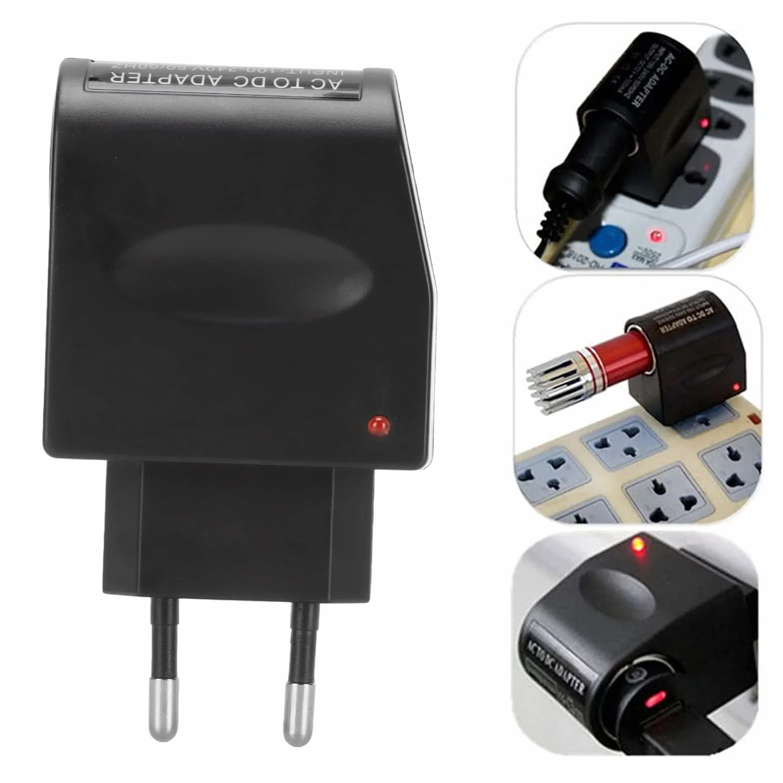 Uniwersalny Konwerter AC na DC 1500mA 1.5A 240V AC do 12V DC Adapter Gniazda Zapalniczki Samochodowej