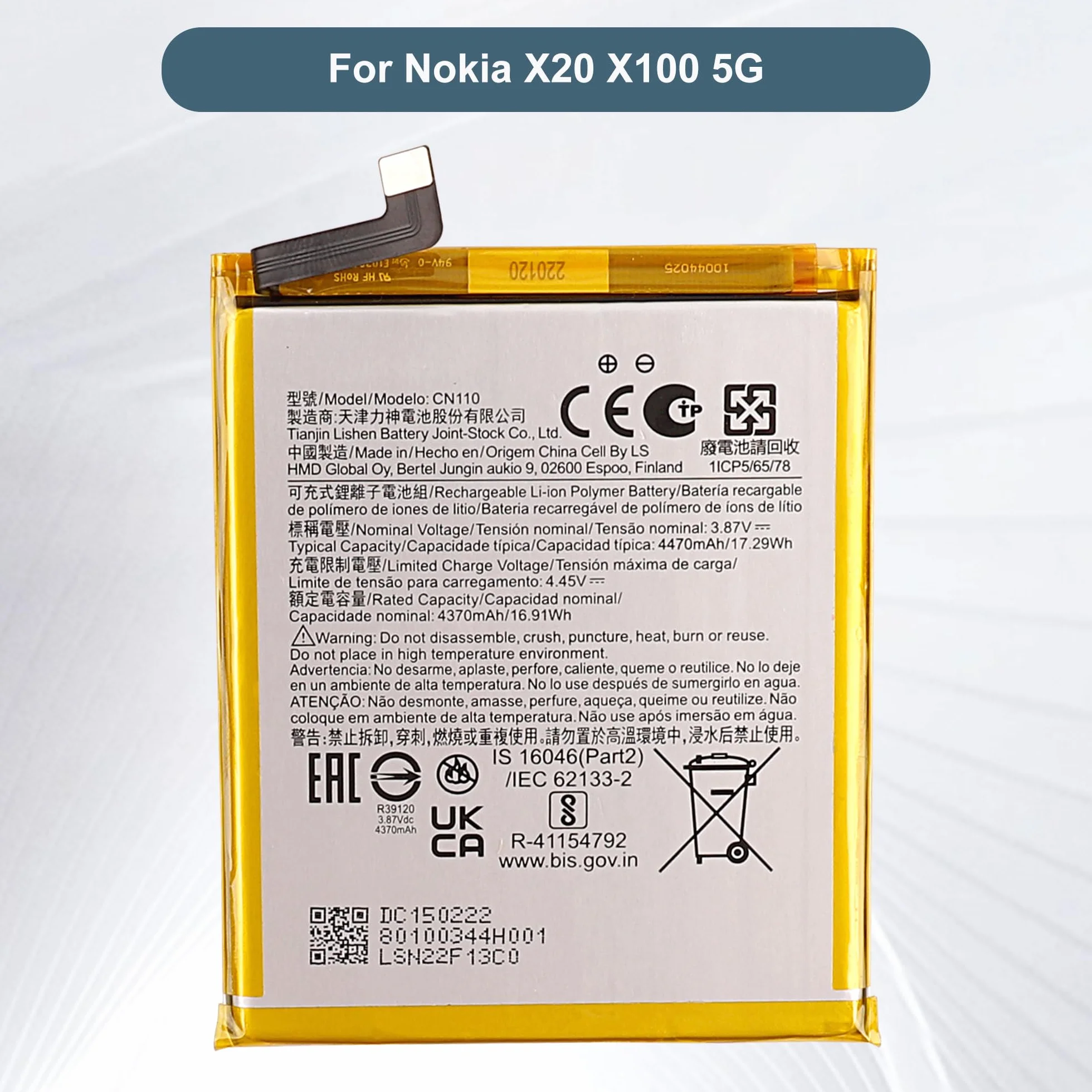 Akumulator zamienny CN110 kompatybilny z Nokia X20 X100 5G