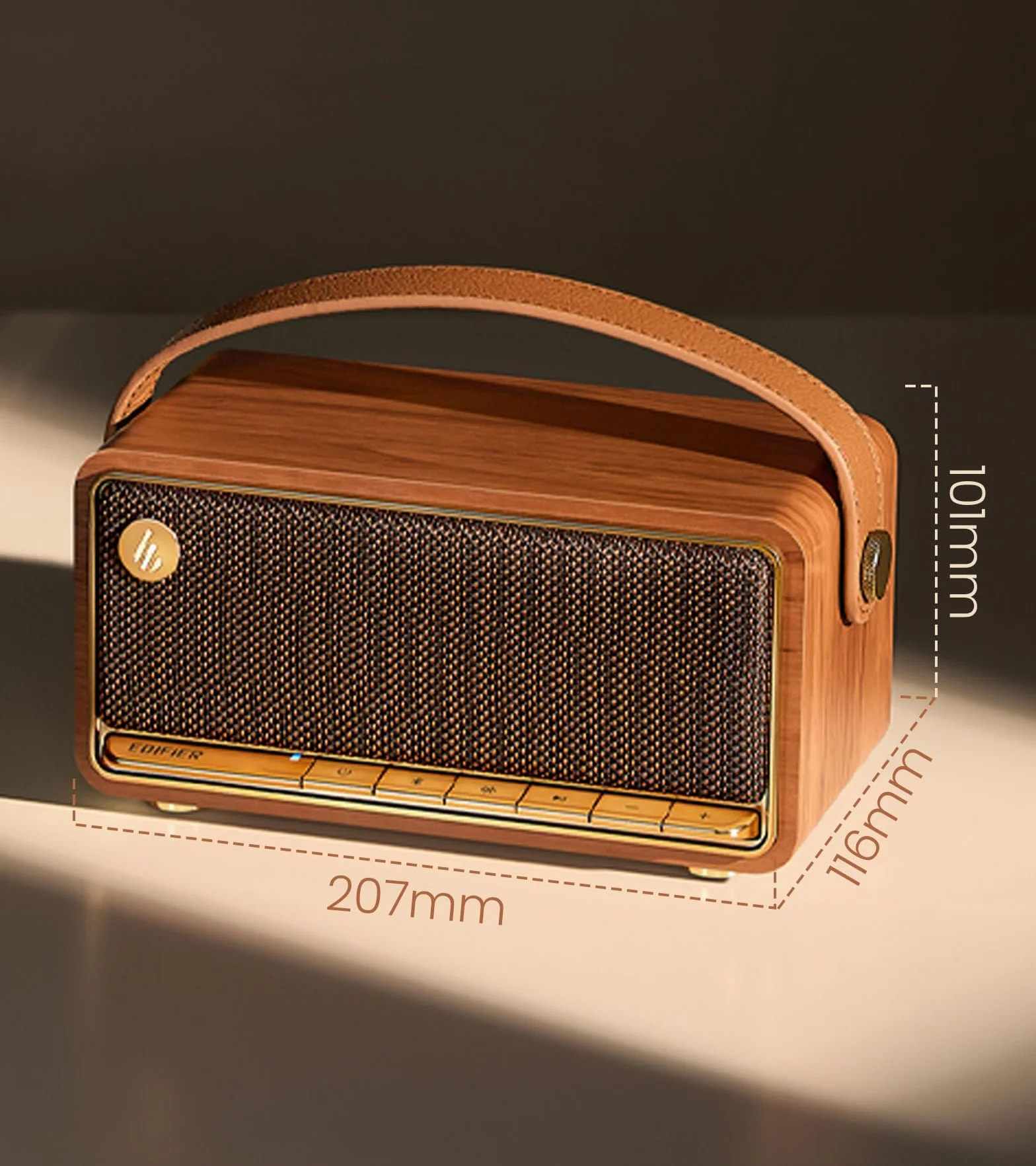 Edifier MP330 Przenośny głośnik Bluetooth 40 W RMS Hi-Res Stereo 360° 19 h Brązowy