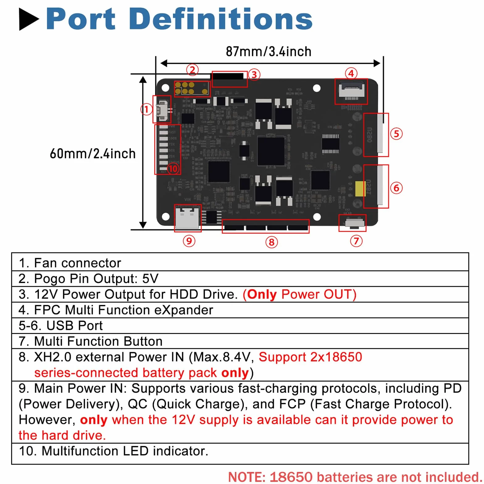 GeeekPi UPS Gen 6 Zasilacz Nieprzerwany HAT dla Raspberry Pi 5 4B Aluminiowy Odprowadzacz Ciepła
