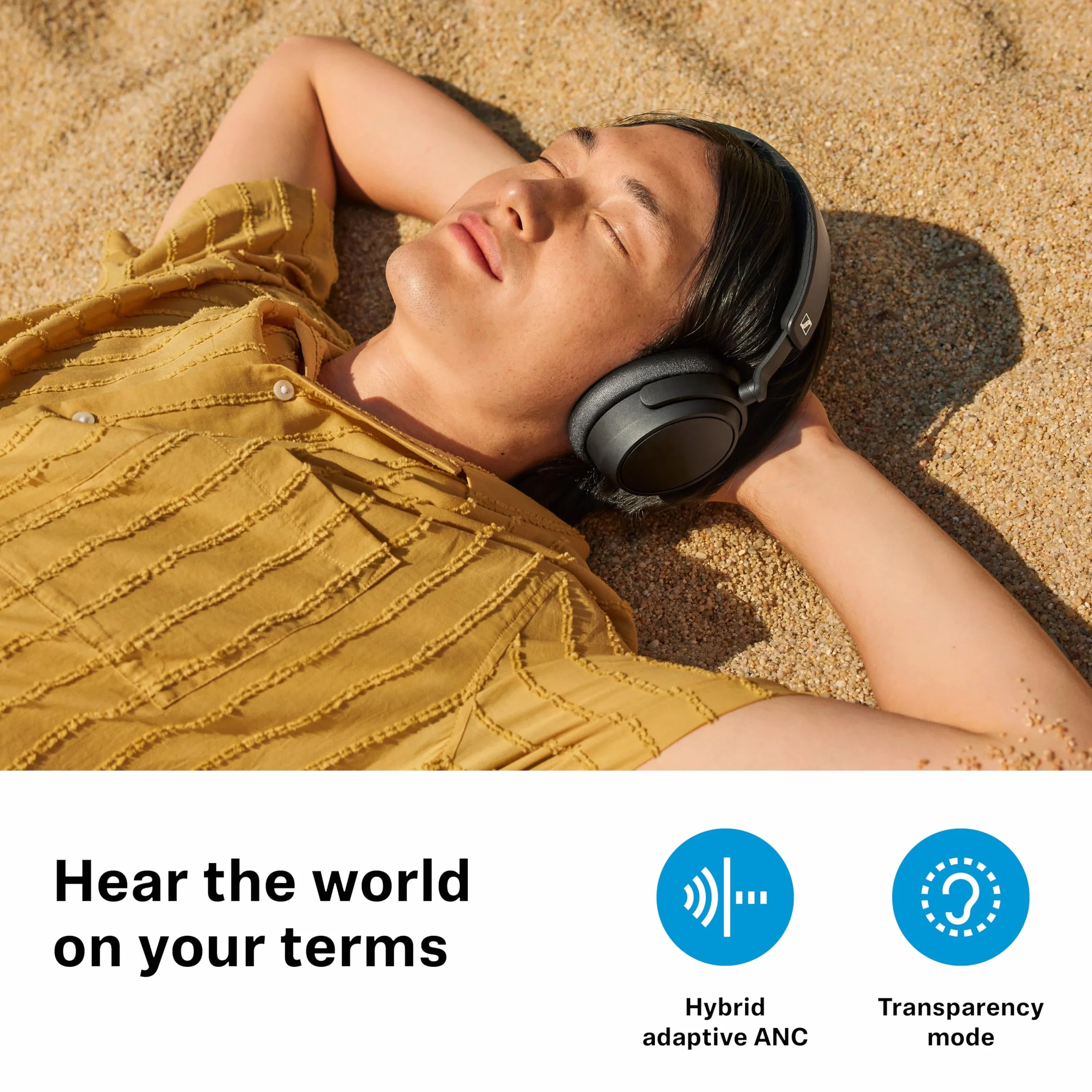 Sennheiser ACCENTUM Plus Bezprzewodowe słuchawki Bluetooth 50h Adaptive Hybrid ANC czarne