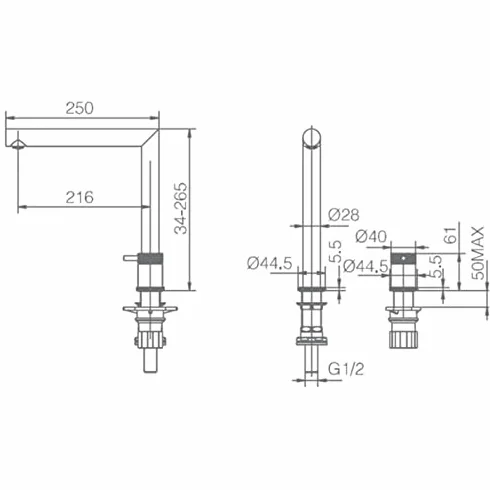 Imex Series Monachium Szczotkowany Nikiel RDM001/NQ Bidet Zestaw Prysznic Higieniczny Zestaw Prysznic Ręczny Z Mikserem, Pojedynczy Uchwyt Podtynkowy do Bidetu WC