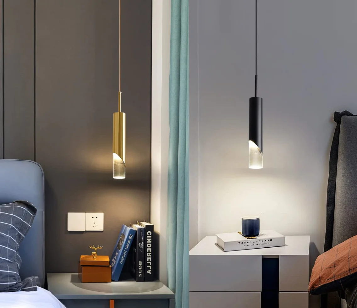 Nordyckie nowoczesne lampy wiszące minimalistyczne zawieszenie sufitowe Lampa wisząca z żyrandolem do kuchni salonu sypialni (Black 2-Light, białe światło)