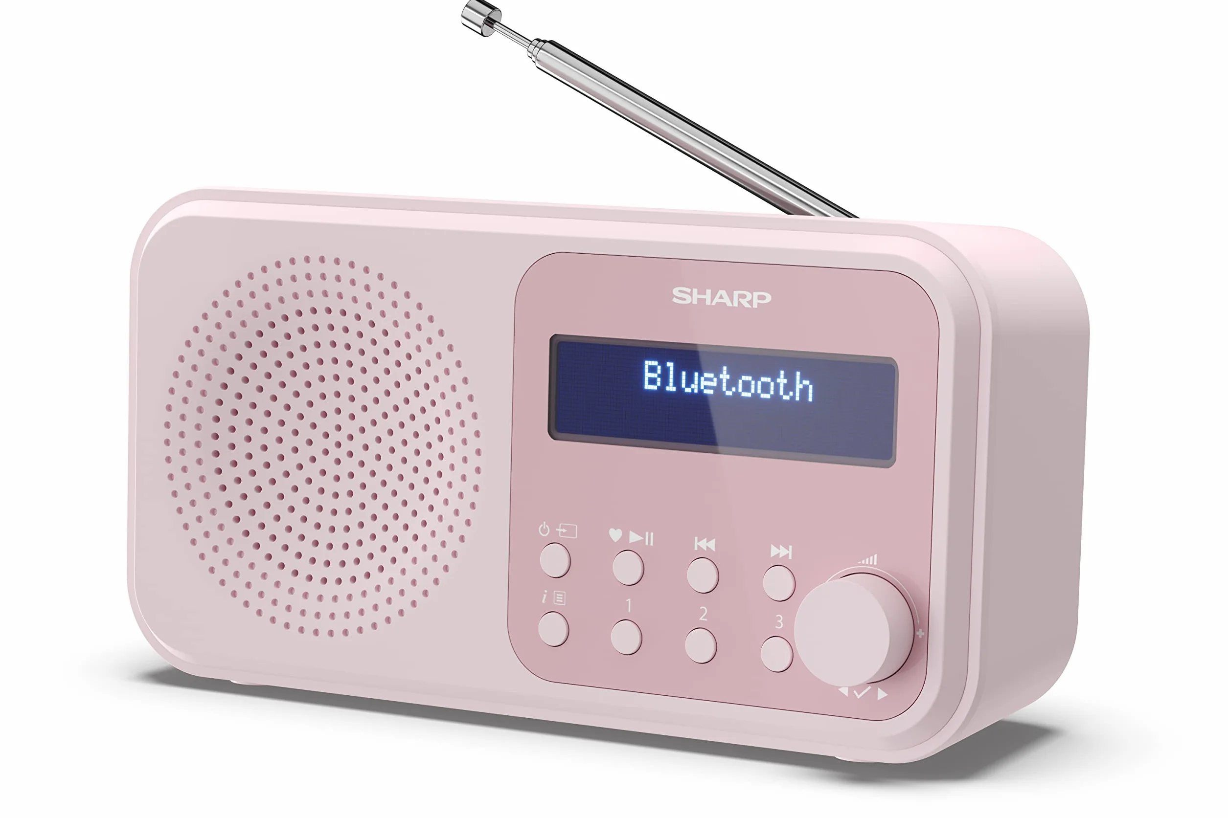 SHARP DR-P420 przenośne radio cyfrowe DAB DAB+ FM RDS USB Bluetooth 5.0 budzik różowy