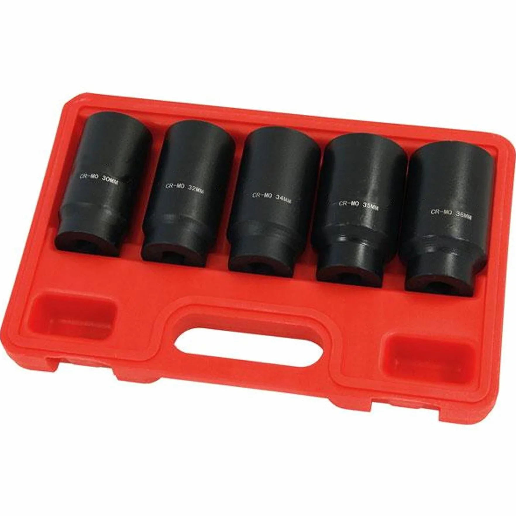 Dapetz ® 1/2" Napęd głęboki udarowy zestaw gniazd do nakrętek piasty 30 mm 32 mm 34 mm 35 mm 36 mm