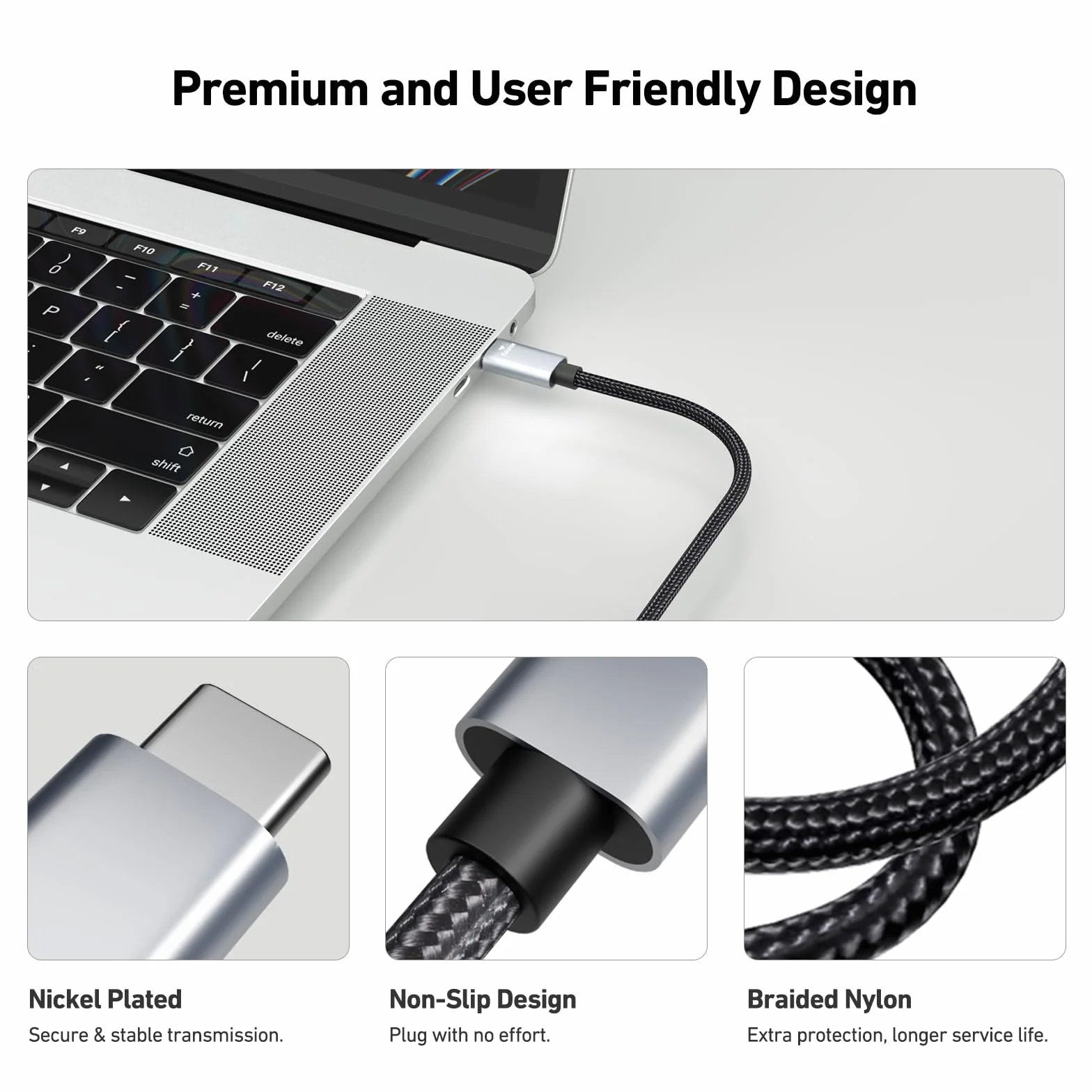 Kabel BENFEI USB C na HDMI o długości 15 stóp [4K@60Hz, obudowa aluminiowa, oplot nylonowy], Thunderbolt 3/4/5 Kompatybilny z iPhonem 15 Pro/Max, MacBookiem Pro/Air 2023, iPadem Pro i nie tylko