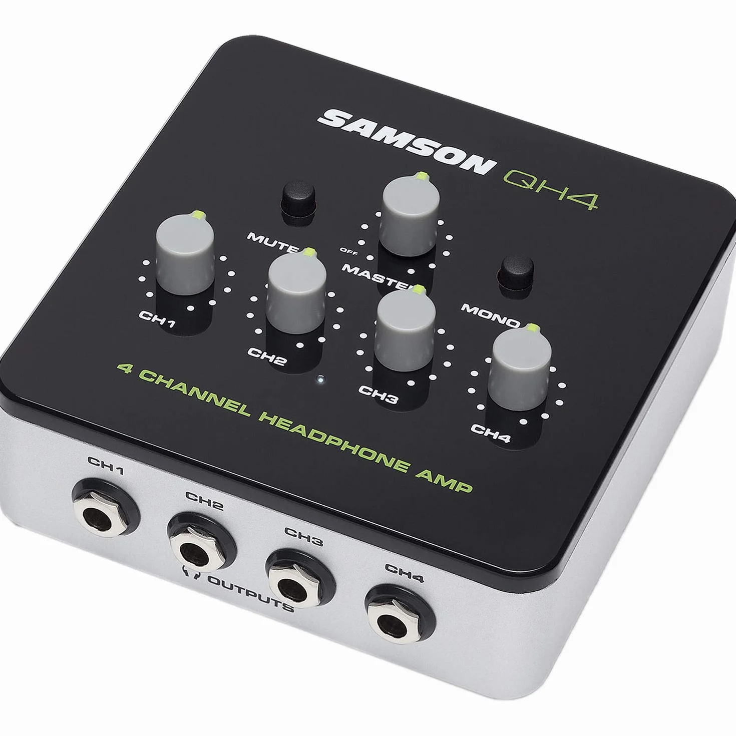 Samson QH4 mini wzmacniacz słuchawkowy z 4 kanałami, czarny,