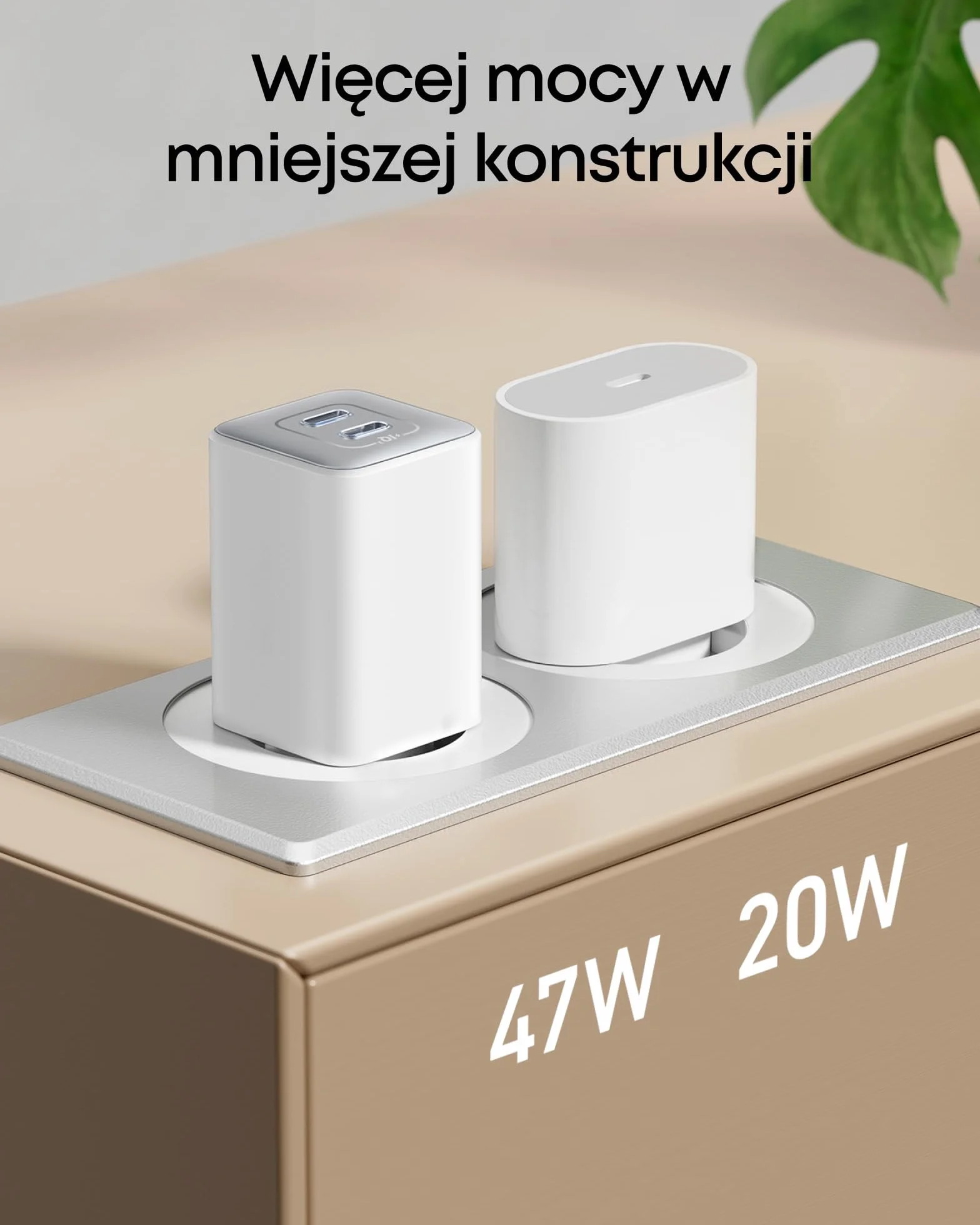 Anker Ładowarka USB-C 47 W 523 Nano 3 GaN kompaktowa 2-portowa biała