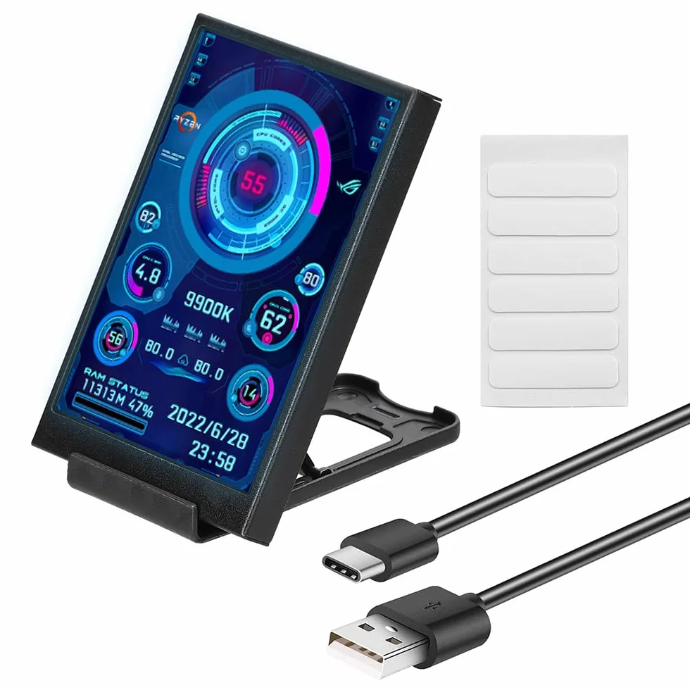 3,5-calowy ekran IPS USB Mini wyświetlacz temperatury komputera PC CPU RAM Monitor danych Monitor panelu czujników PC Monitor temperatury