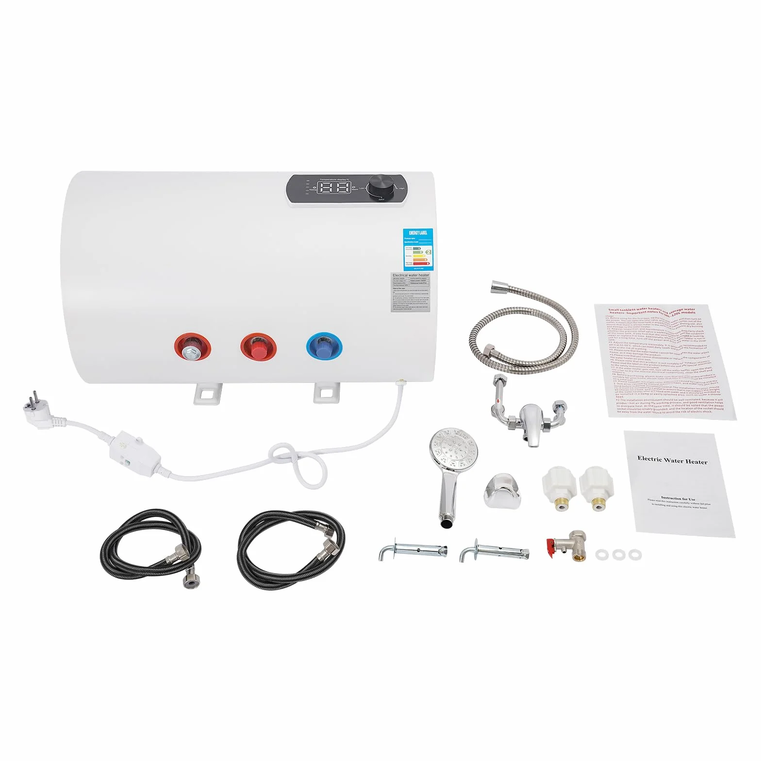 Zbiornik podgrzewacz wody 40 l, elektroniczny podgrzewacz wody 0-75℃, podgrzewacz wody, bojler ciepłej wody, cyfrowy wyświetlacz, zbiornik wody elektrycznej, zbiornik na ciepłą wodę, zbiornik
