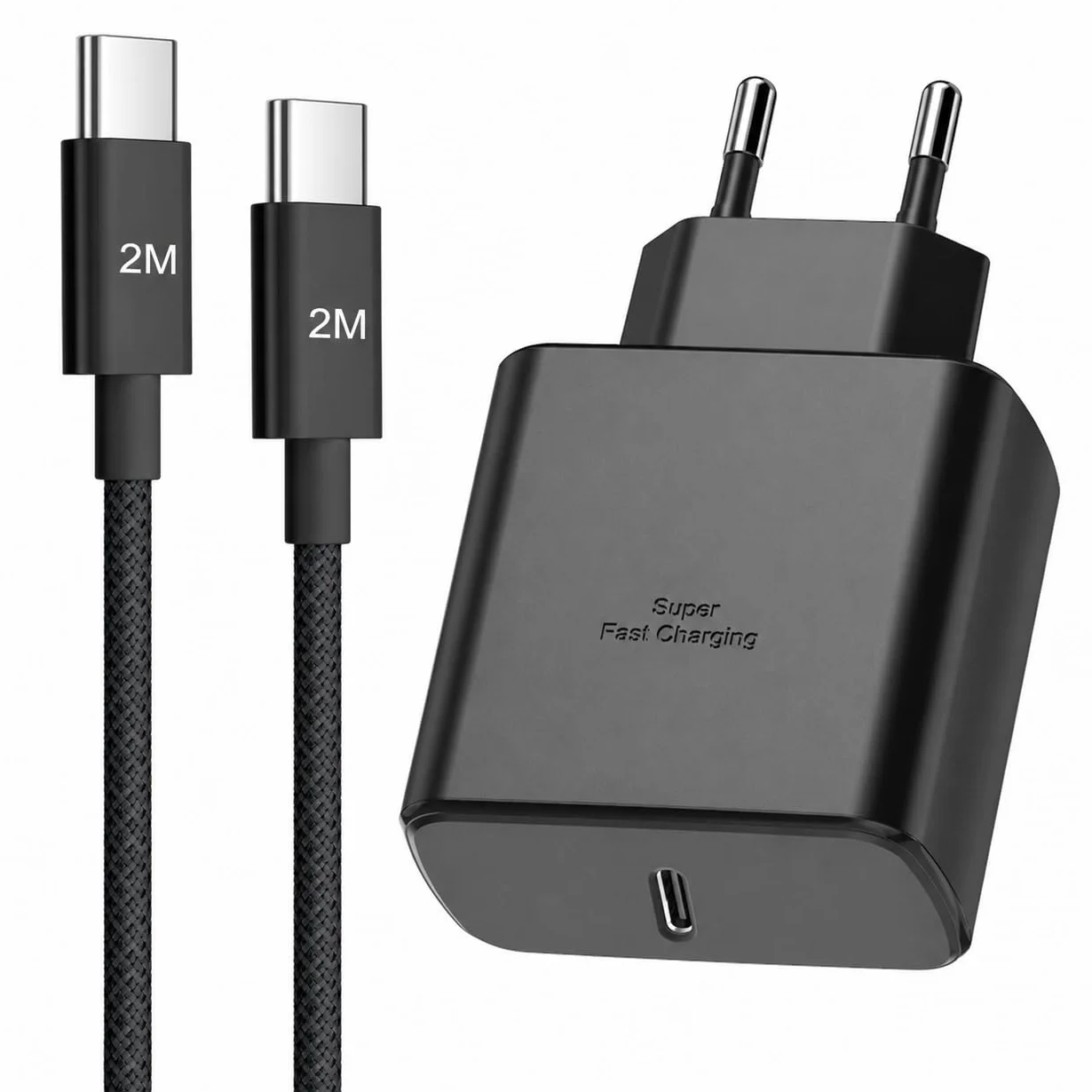 Bimker Szybka ładowarka USB C 45 W do Samsung Galaxy S25 Ultra, S24, S23, S22, S21, S20, Note20, A73, A53, Flip5, Fold4 z kablem 2M