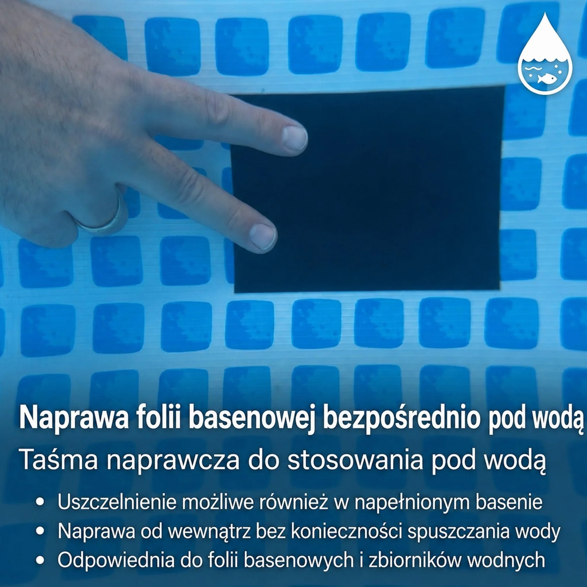 Podwodna taśma naprawcza do basenów, wodoodporna taśma uszczelniająca do namiotów, plandek, rynien, pontonów i łodzi z klejem akrylowym (Czarny, 2 sztuk 10 cm x 100 cm)