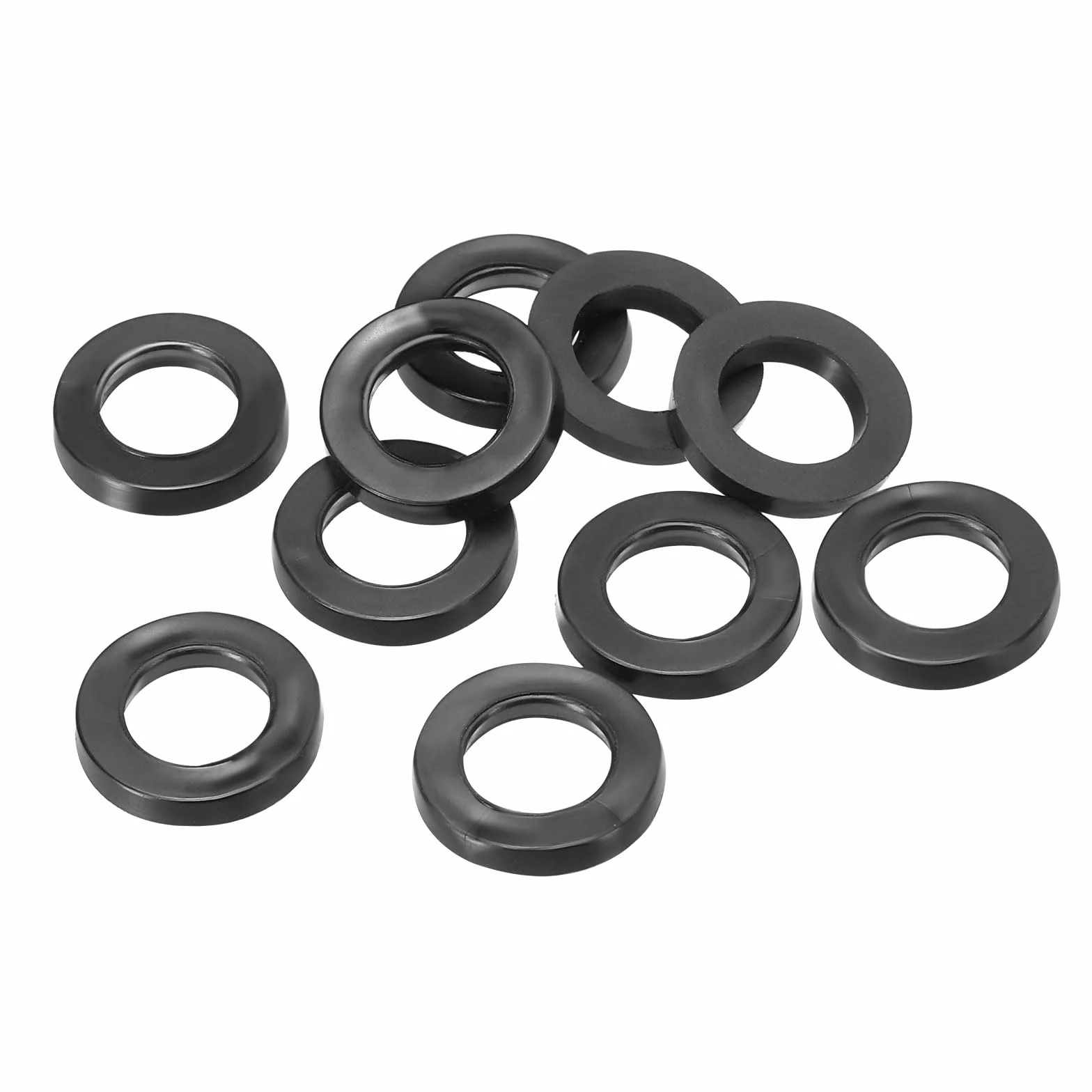 PATIKIL M10 gumowa podkładka płaska, 40 opakowań 10 mm ID 16 mm OD 2,5 mm gruba uszczelka dystansowa pierścień uszczelniający do kranu wąż wodny mocowanie śruby, czarna
