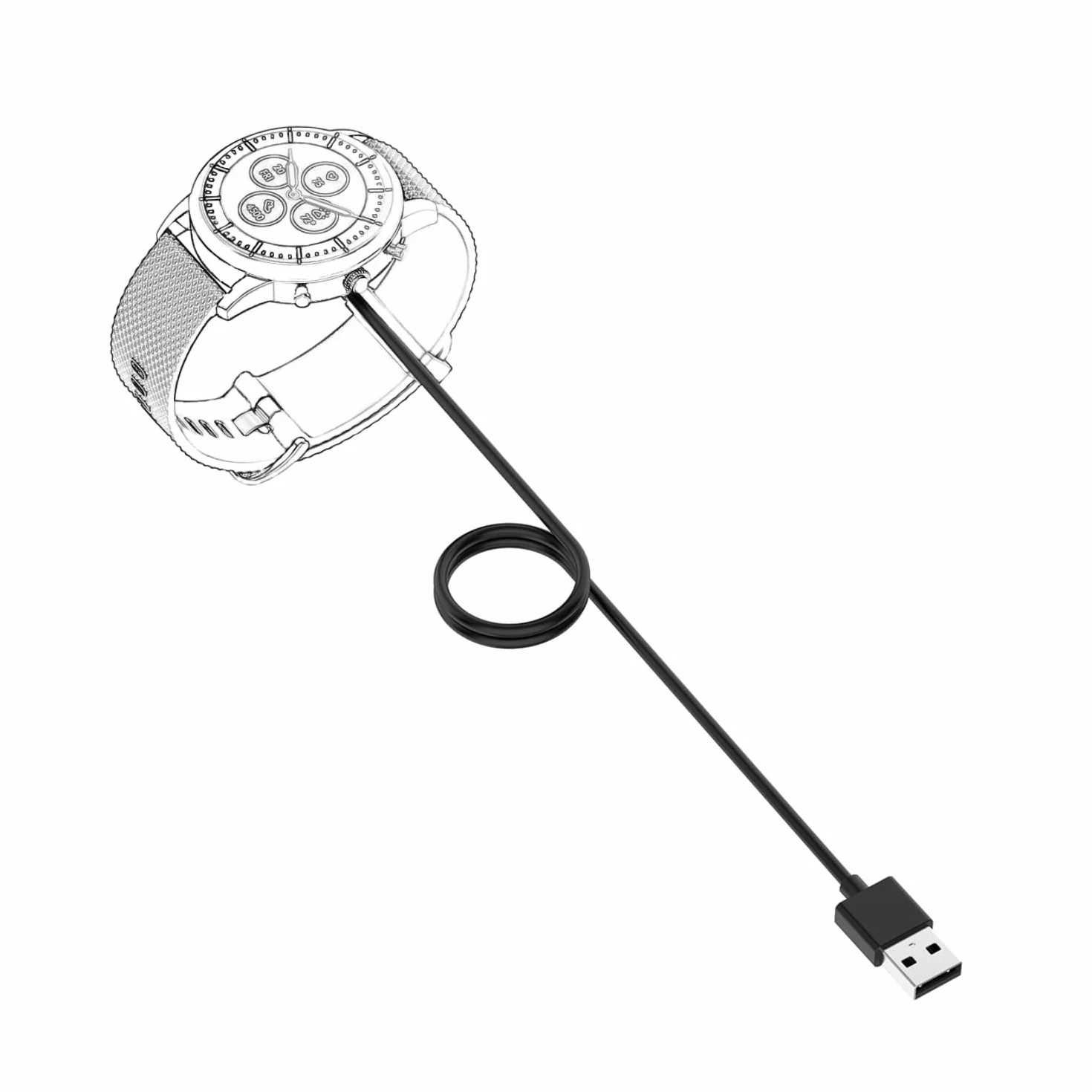 Zamienna ładowarka dokująca odpowiednia do smartwatcha Fossil Hybrid Smartwatch HR, kabel dokujący USB