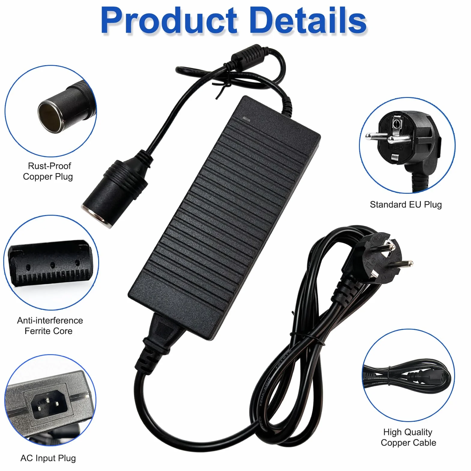 Przetwornica napięcia 230 V na 12 V 10 A 120 W AC-DC zasilacz sieciowy z zapalniczką samochodową