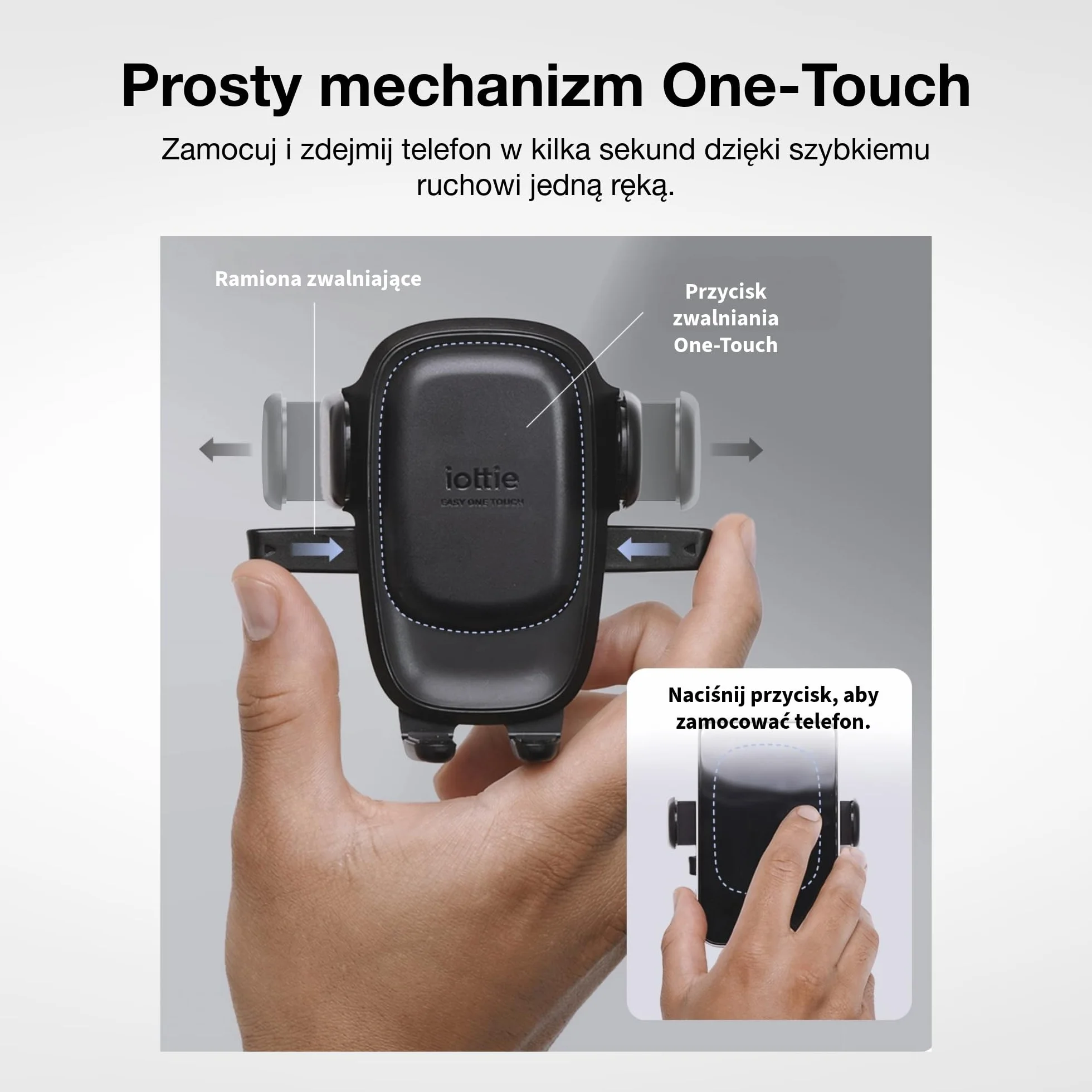 iOttie Easy One Touch 6 Air Vent samochodowy uchwyt na telefon uniwersalny do iPhone Google Samsung Moto Huawei Nokia LG smartfonów