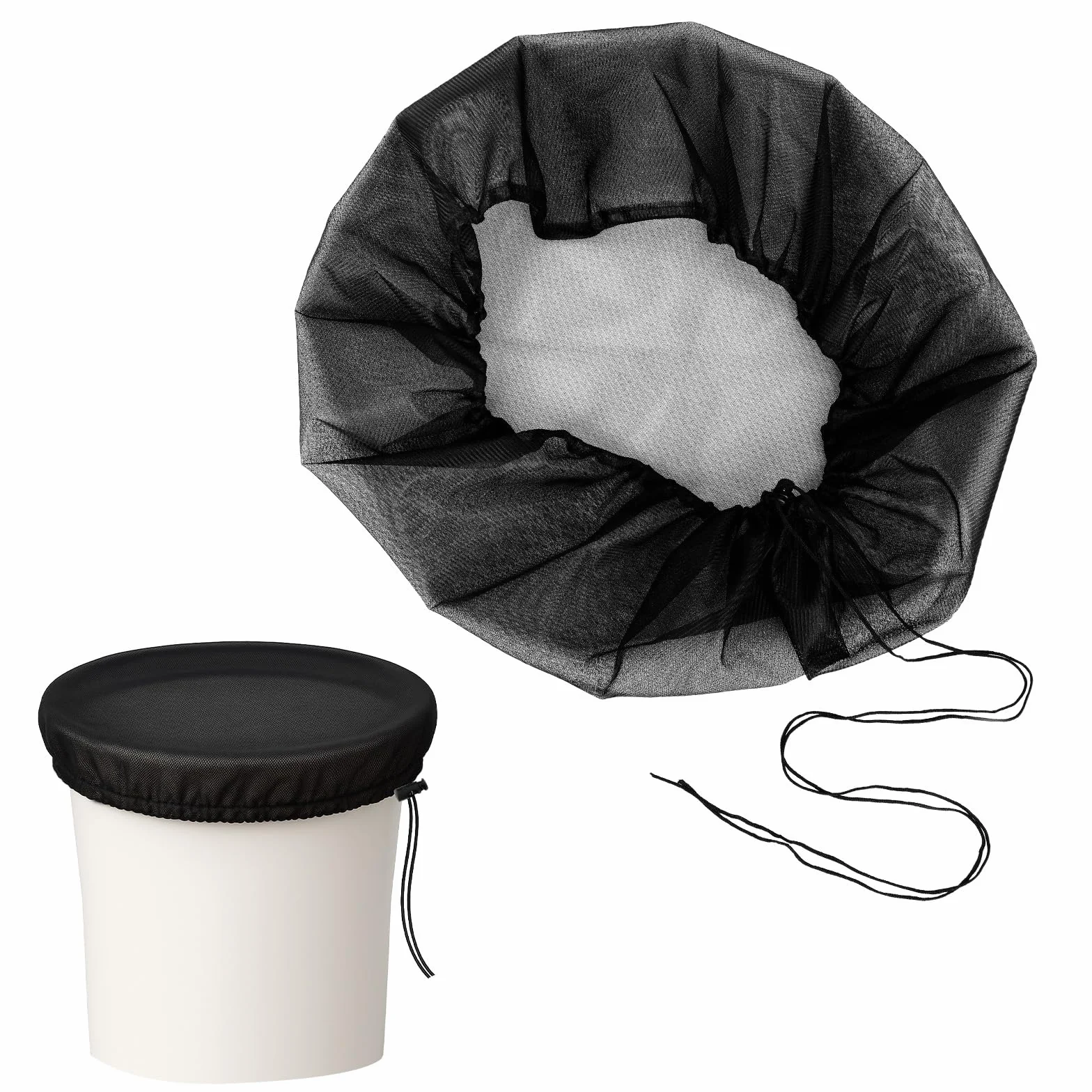 Siatka na zbiornik na deszczówkę, osłona, regulowana, ochrona przed komarami, ochrona przed liśćmi (95 cm)