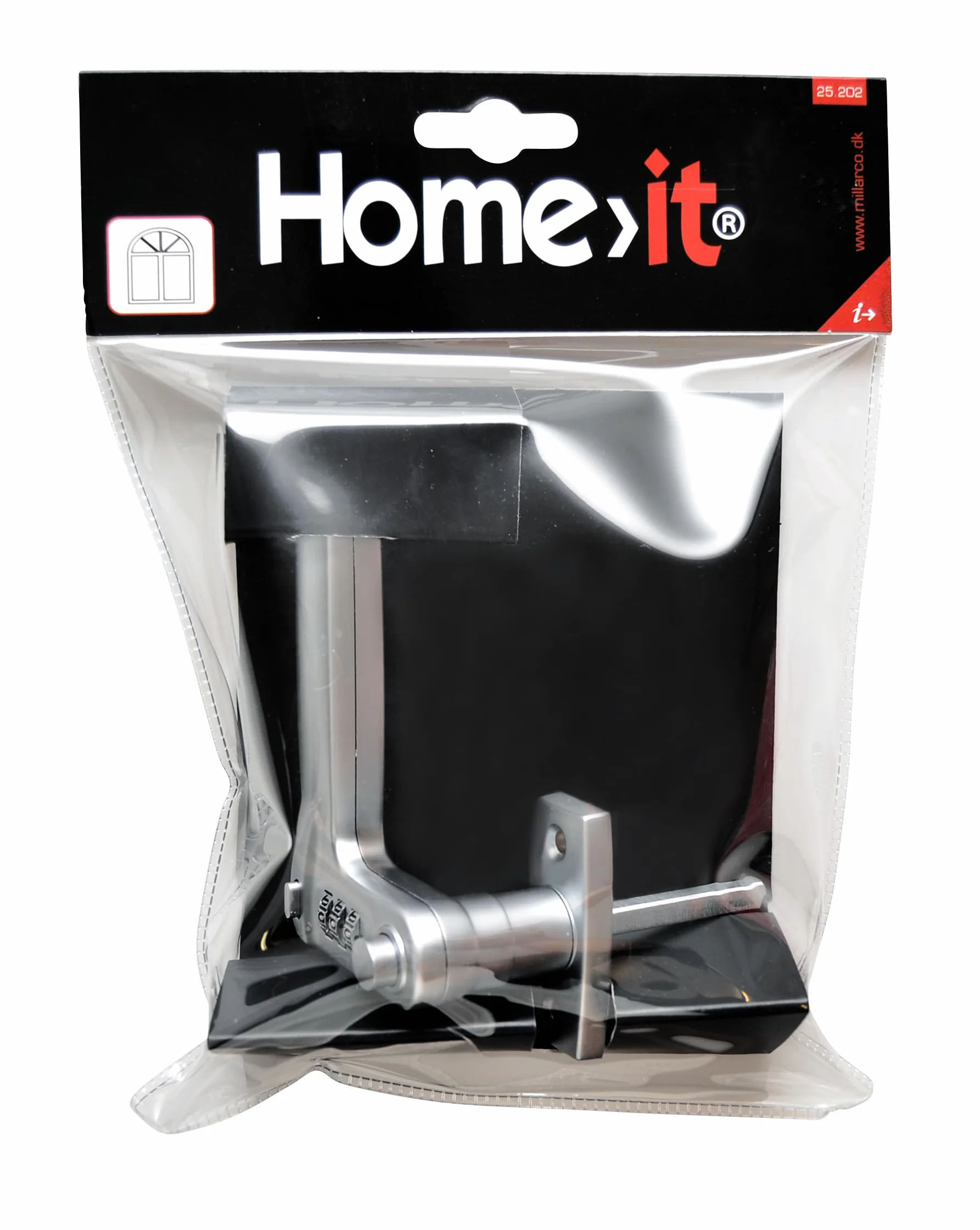 HOME IT 25200 SecuraLink-L klamka okienna z zamkiem kodowym do ogranicznika lewostronnego, srebrna