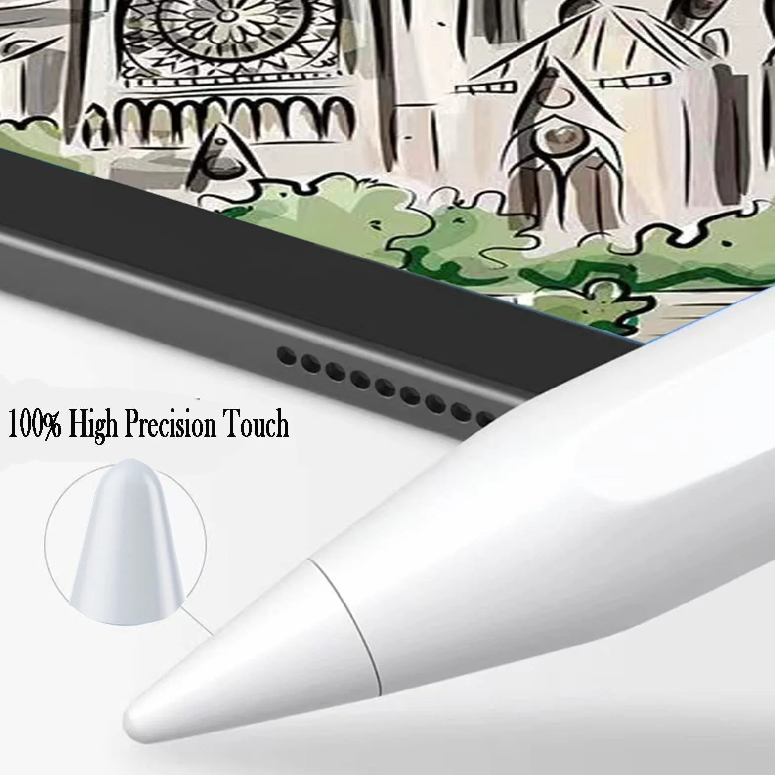 Końcówki zamienne do Apple Pencil 1/2/Pro generacji, precyzyjne sterowanie rysikiem do iPada
