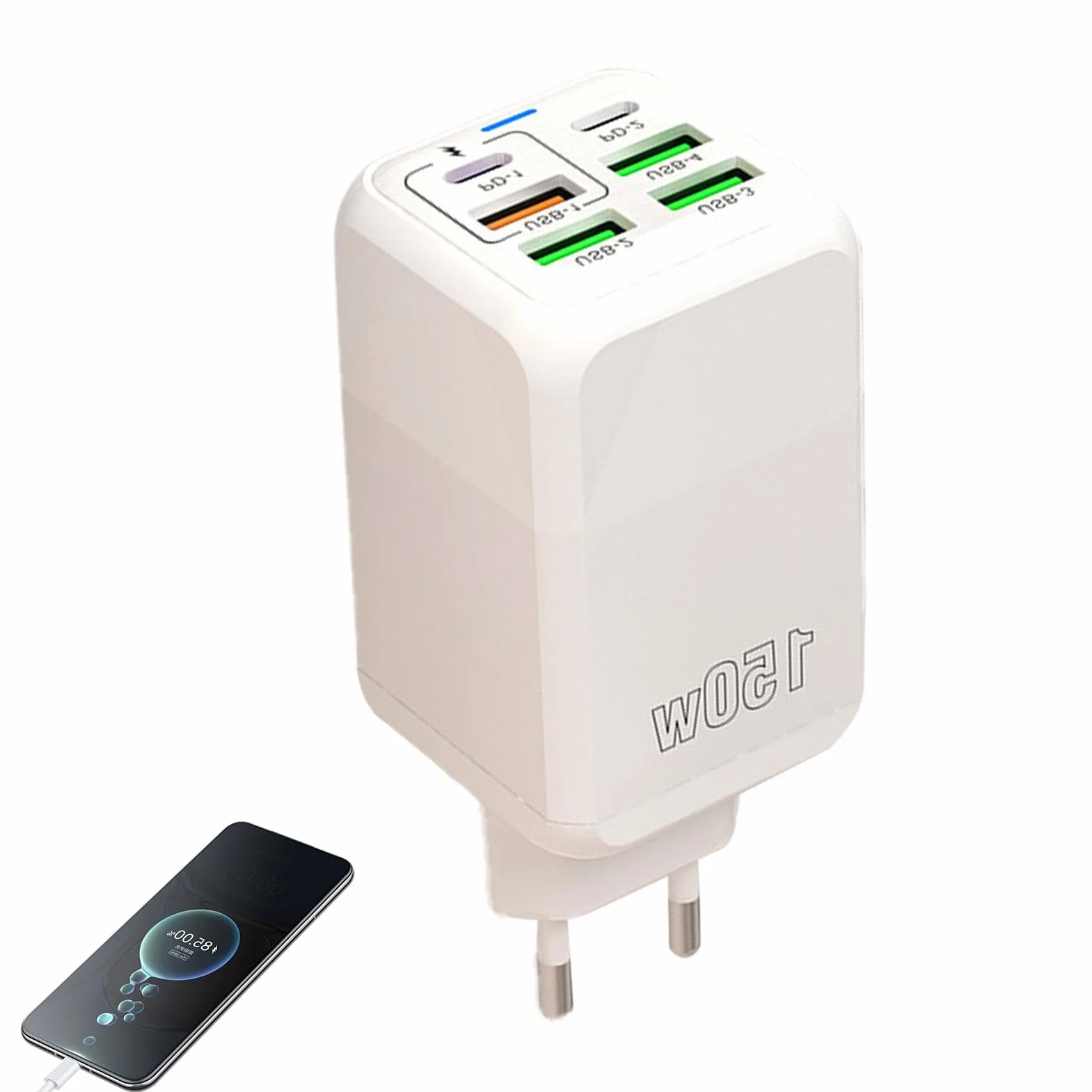 Adapter kostkowy USB 150 W szybkie ładowanie koncentrator MultiUSB