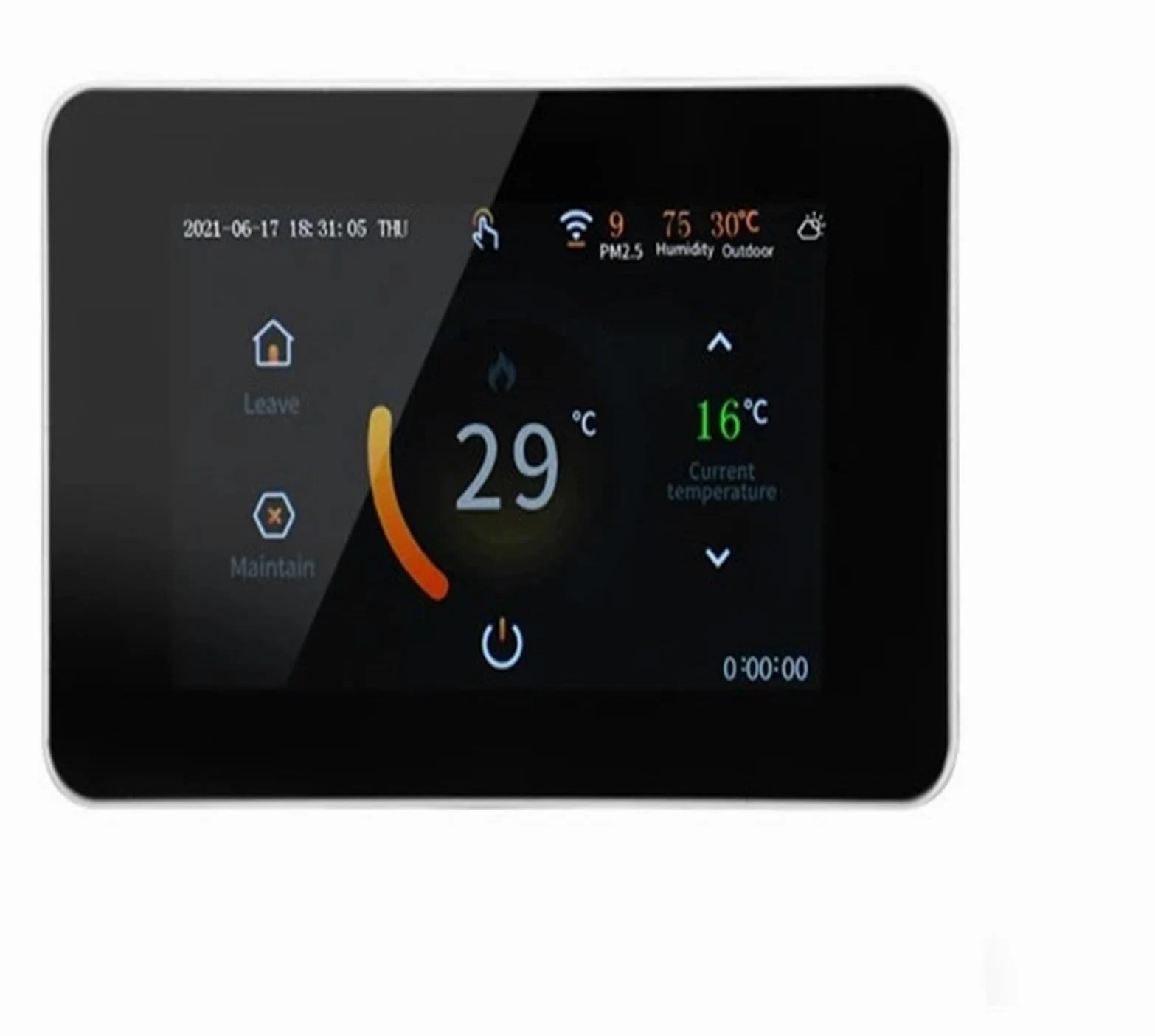 Inteligentny termostat, Intelintny termostat Tuya Elektryczne ogrzewanie podłogowe, regulator temperatury podgrzewania wody, czujnik CO2 i wilgotności(Electric Heating A)