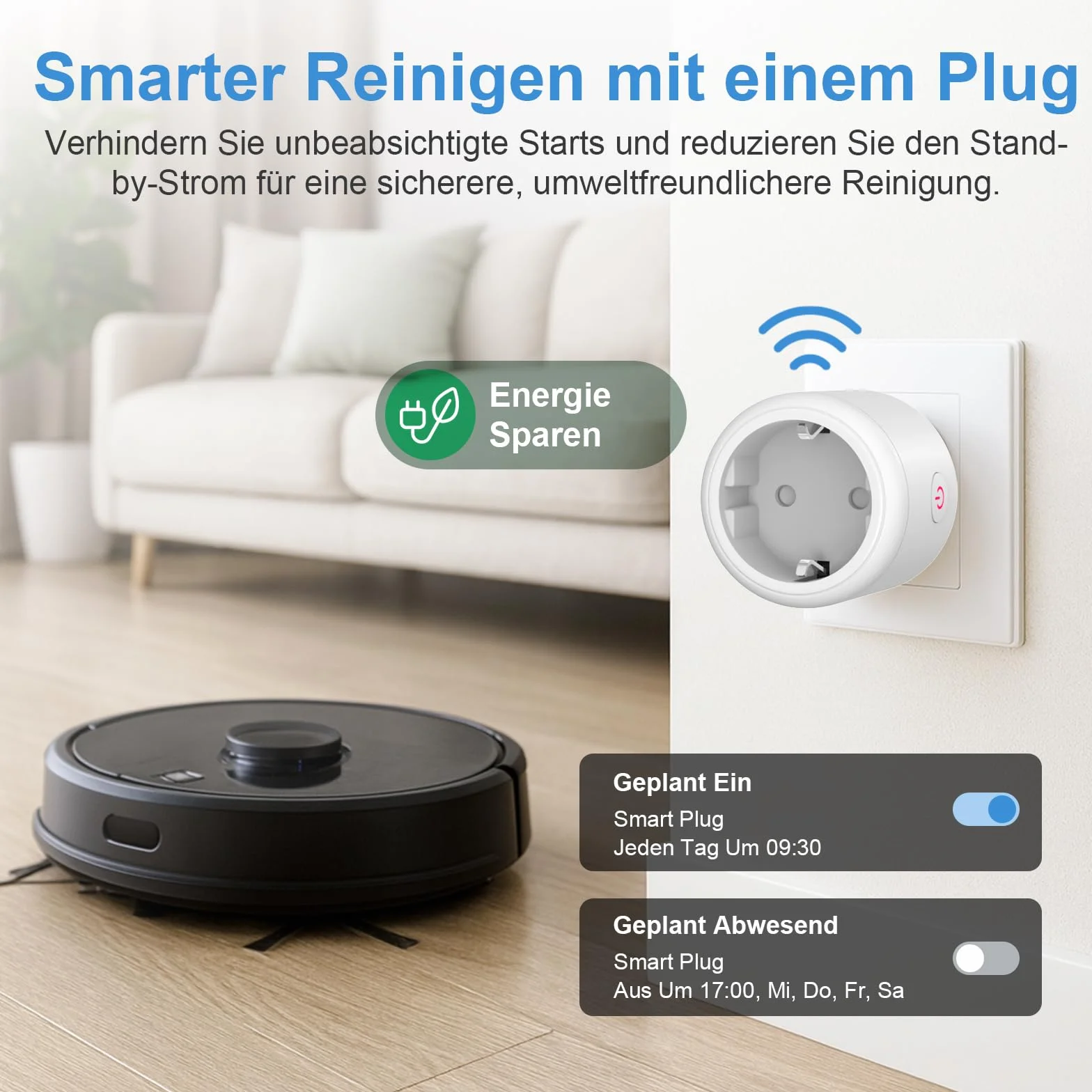 SURFOU Mini Smart Plug, 16A Smart Compact Plugs, kompatybilny z Alexa, Google Home, pilot zdalnego sterowania, pomiar zużycia energii, sterowanie głosowe, funkcja czasu