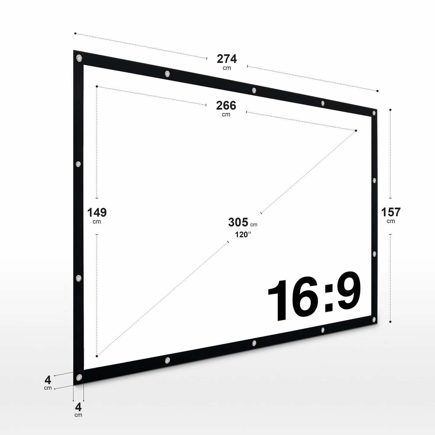ESMART Ekran projekcyjny FLEX 266 x 149 cm (120") 16:9 Kino domowe LCD LED