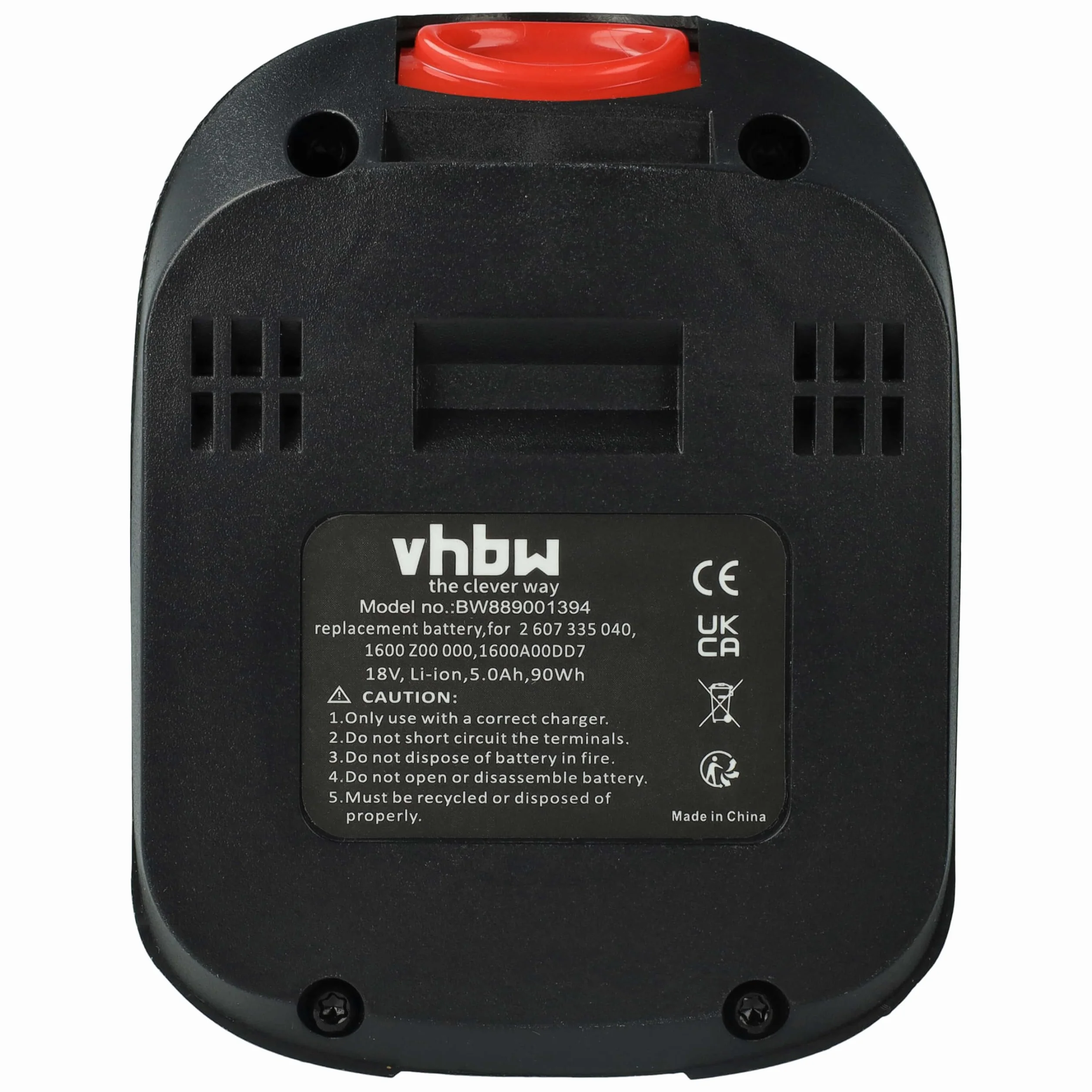 vhbw Akumulator kompatybilny z elektronarzędziami Bosch UniversalHedgeCut 18-500, UniversalGrassCut 18-26, akumulatorowe urządzenie ogrodowe (5000 mAh, litowo-jonowy, 18 V)